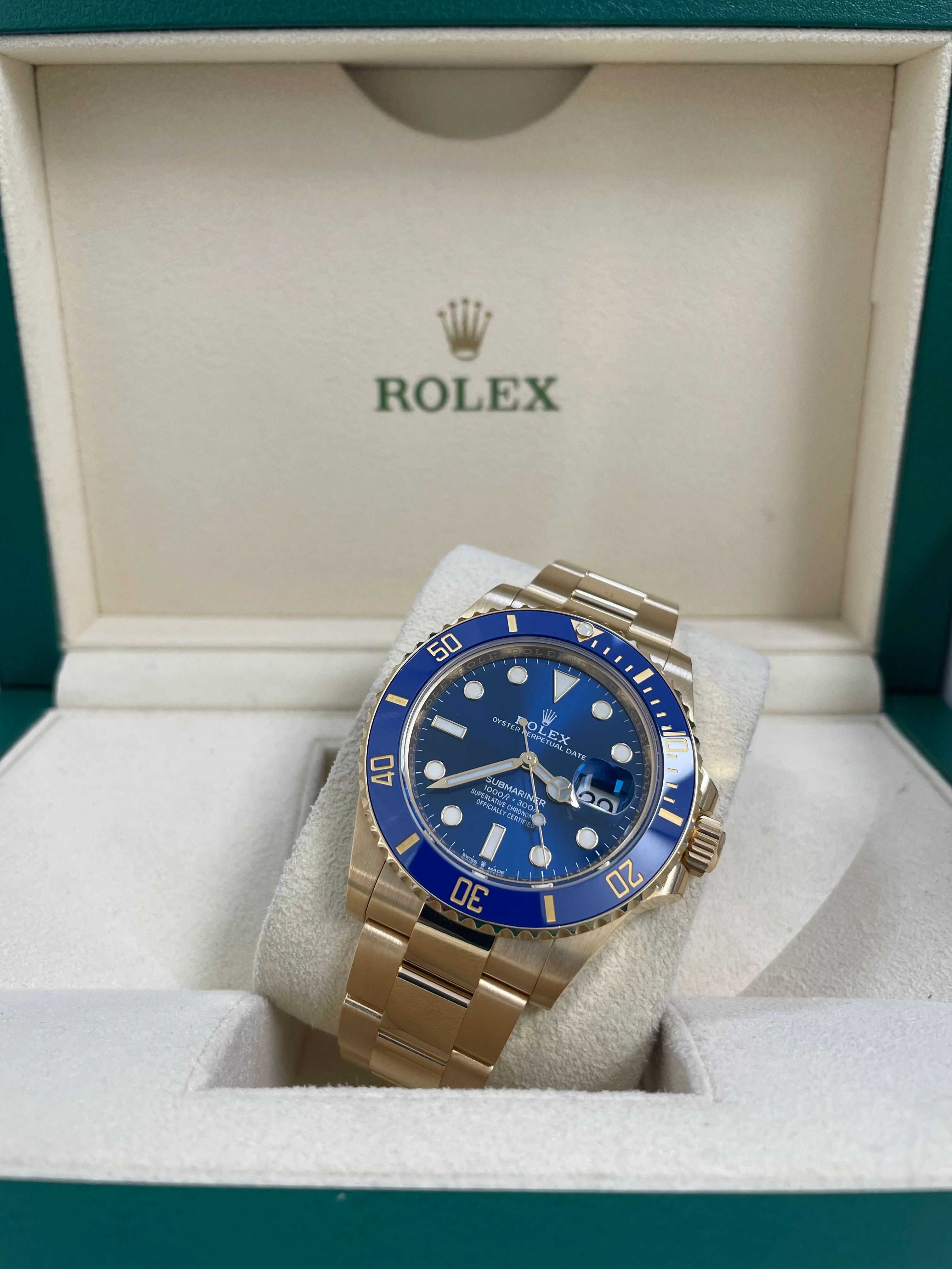 Rolex Yellow Gold Submariner Date - 2023 - Blue Bezel - Blue Dial - 126618LB