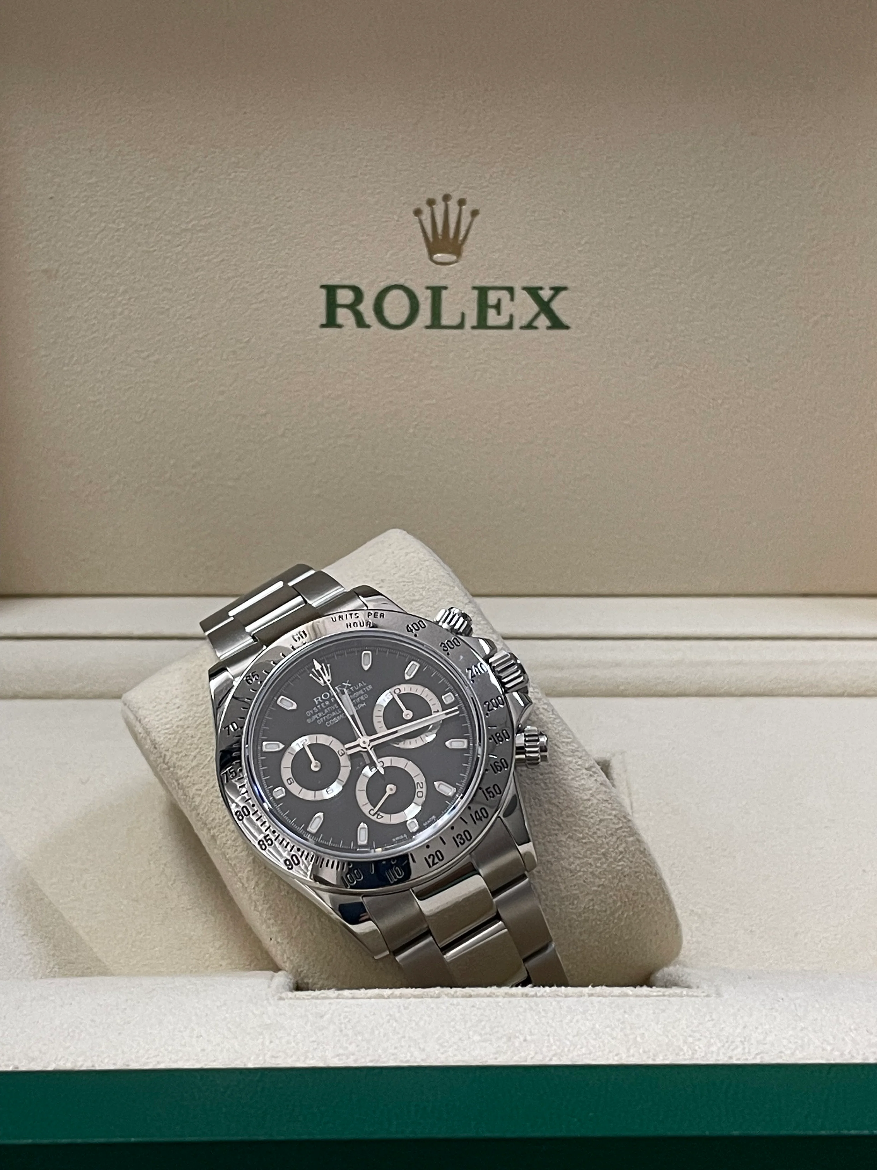 Rolex Steel Cosmograph Daytona - 2013 - Black Index Dial - 116520 
