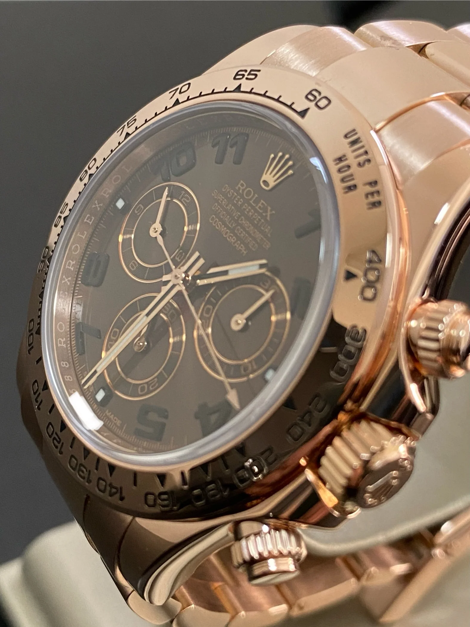 Rolex Everose Gold Cosmograph Daytona - 2014 - Chocolate Arabic Dial - 116505 *COMPLETE*