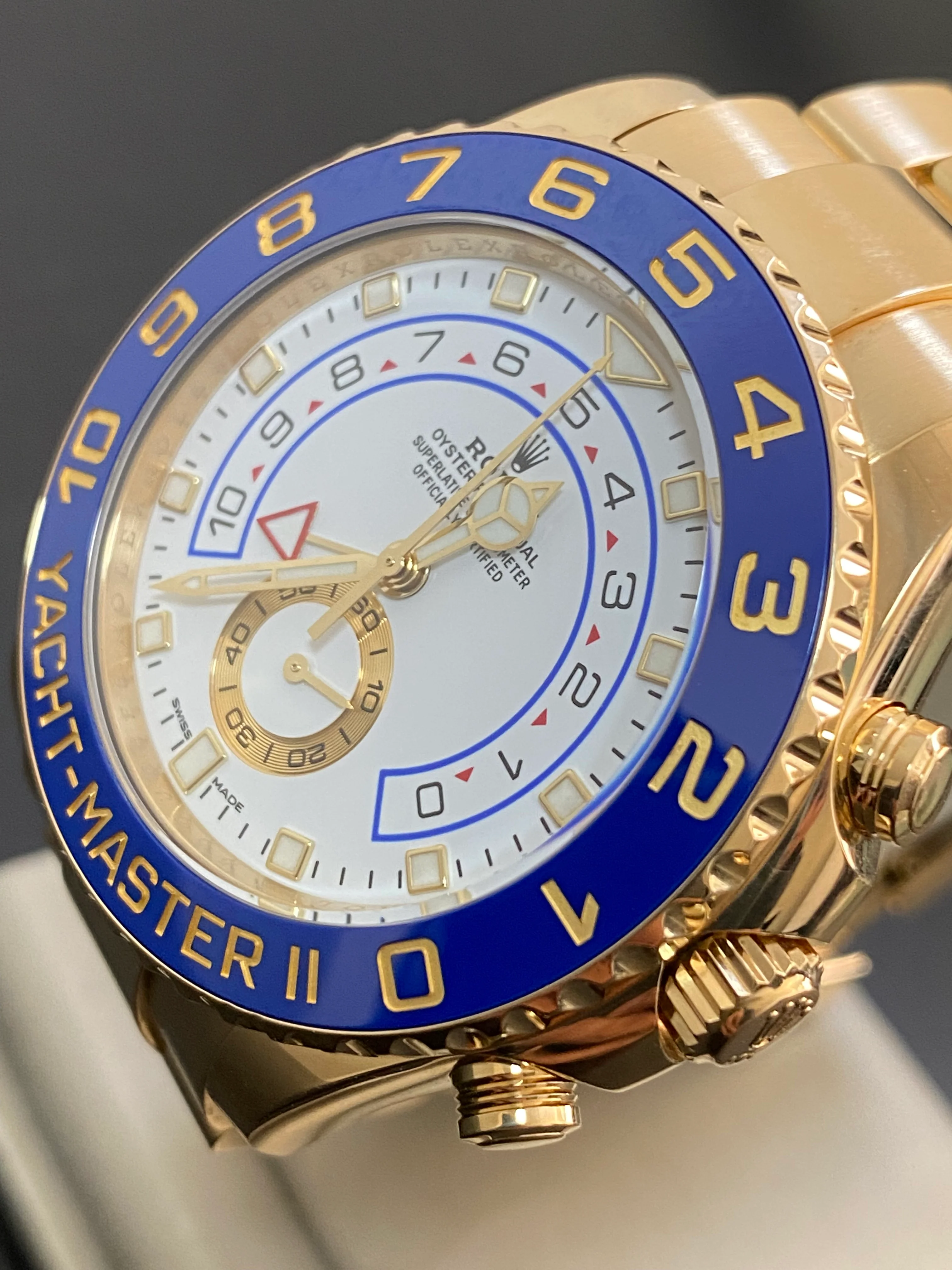 Rolex Yellow Gold Yacht-Master II - 2019 - White Dial - 116688 *FULL SET*