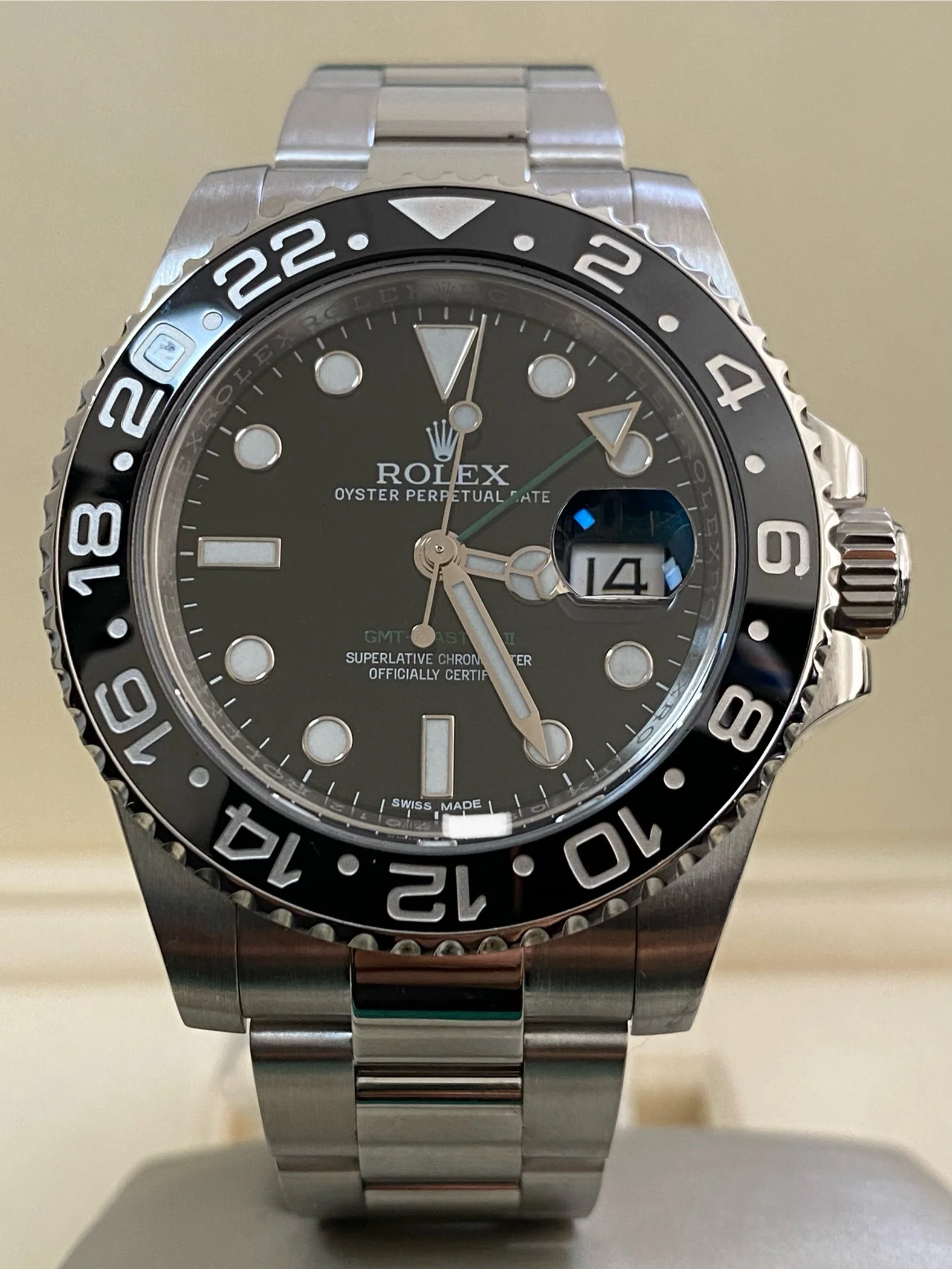 Rolex Steel GMT-Master II - 2016 - Black Bezel - Black Dial - Oyster Bracelet - 116710LN *COMPLETE SET*