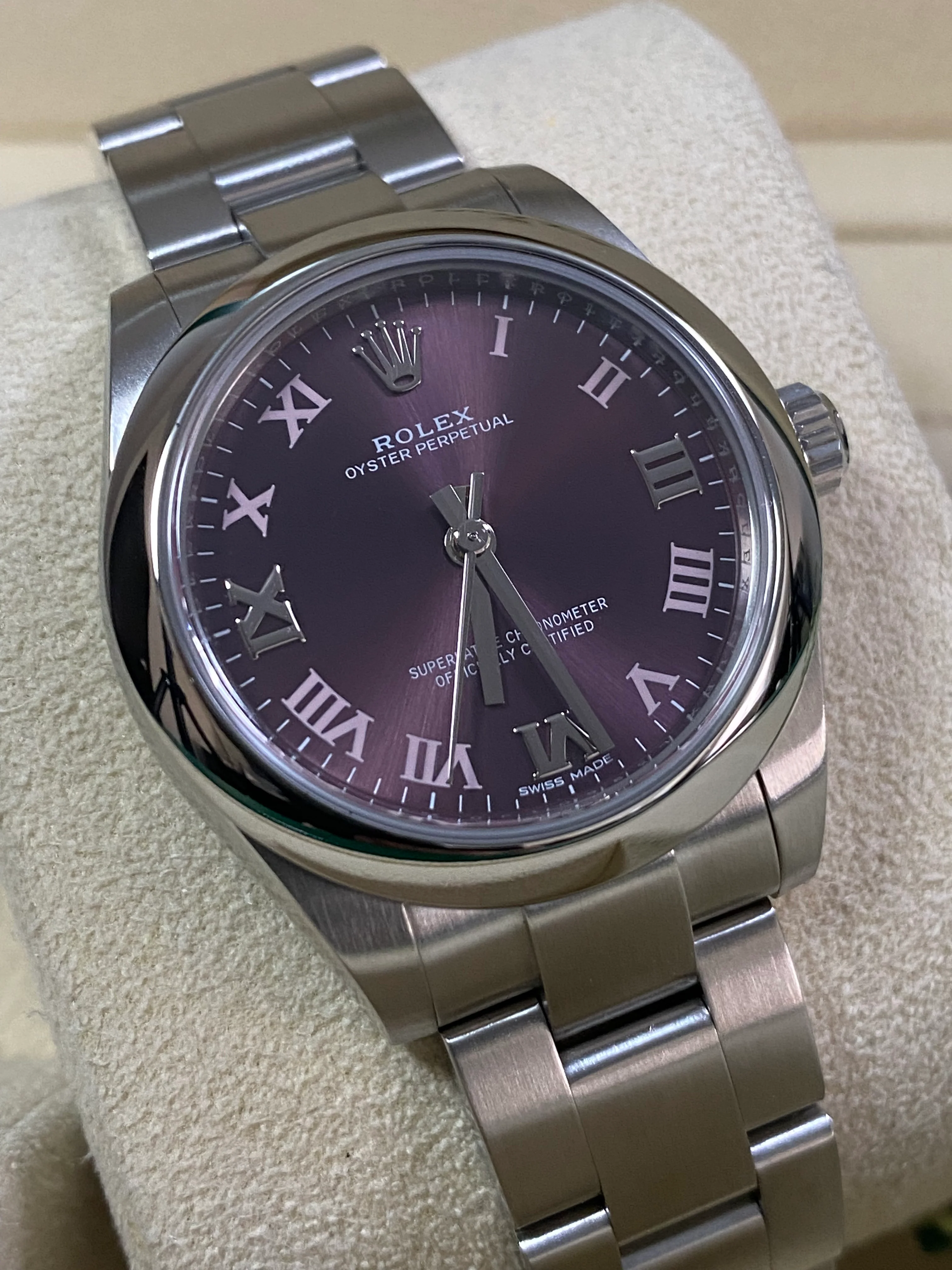 Rolex Oyster Perpetual 31 - 2018 - Domed Bezel - Grape Dial - Oyster Bracelet - 177200 *FULL SET*