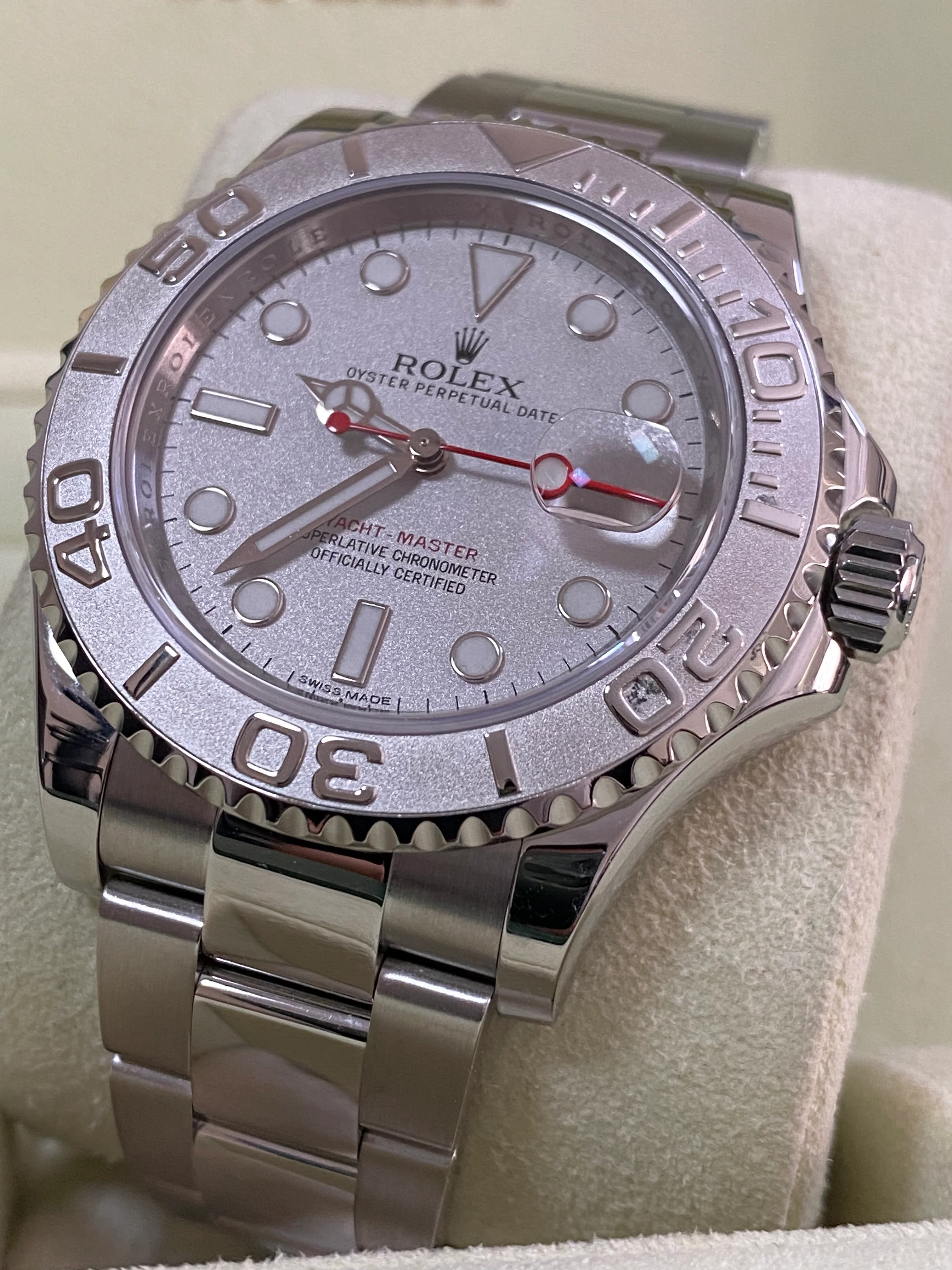Rolex Steel and Platinum Yacht-Master 40 - 2013 - Silver Dial - 116622 *FULL SET*