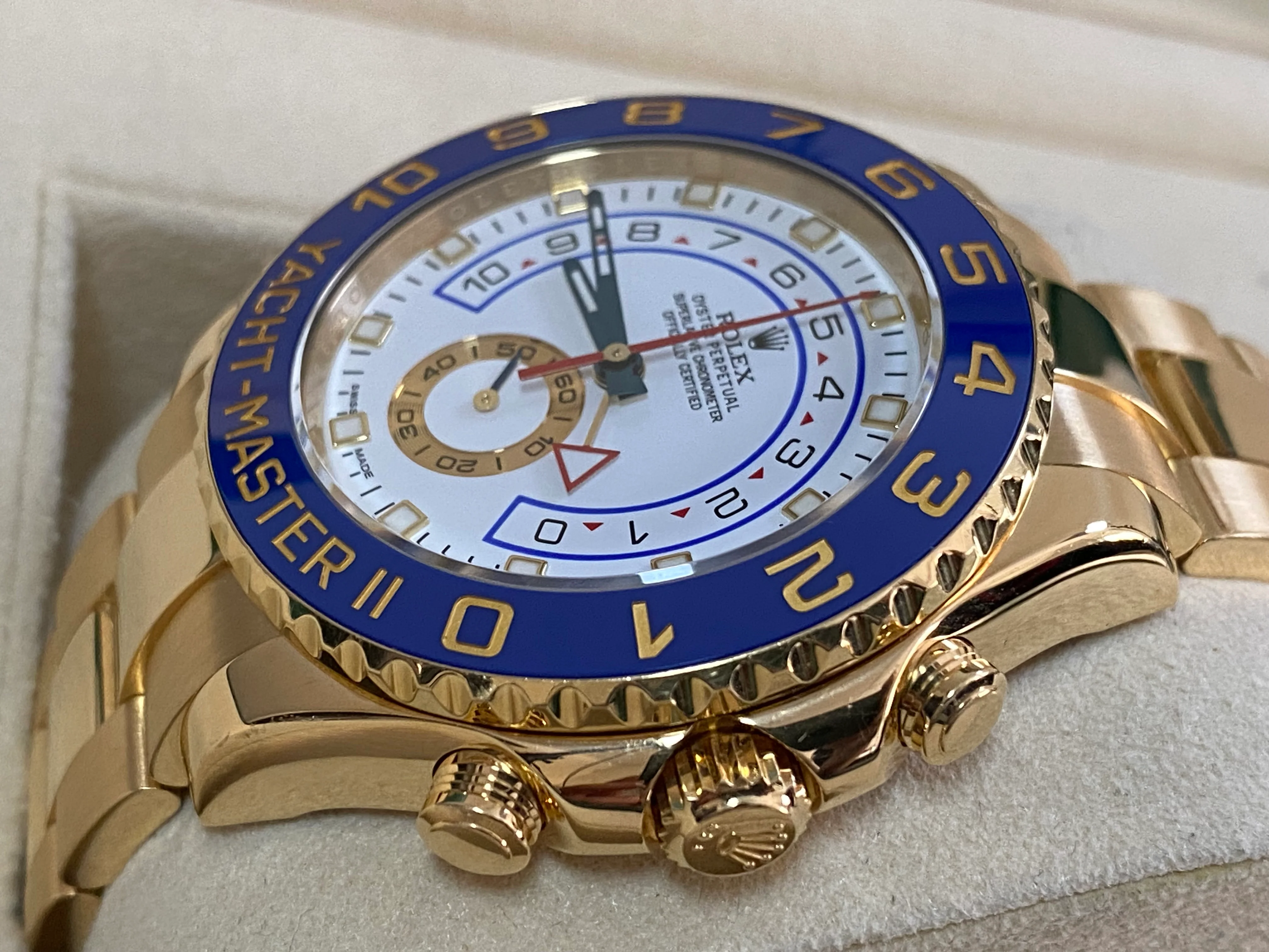 Rolex Yellow Gold Yacht-Master II - 2018 - White Dial - 116688 *UNPOLISHED*