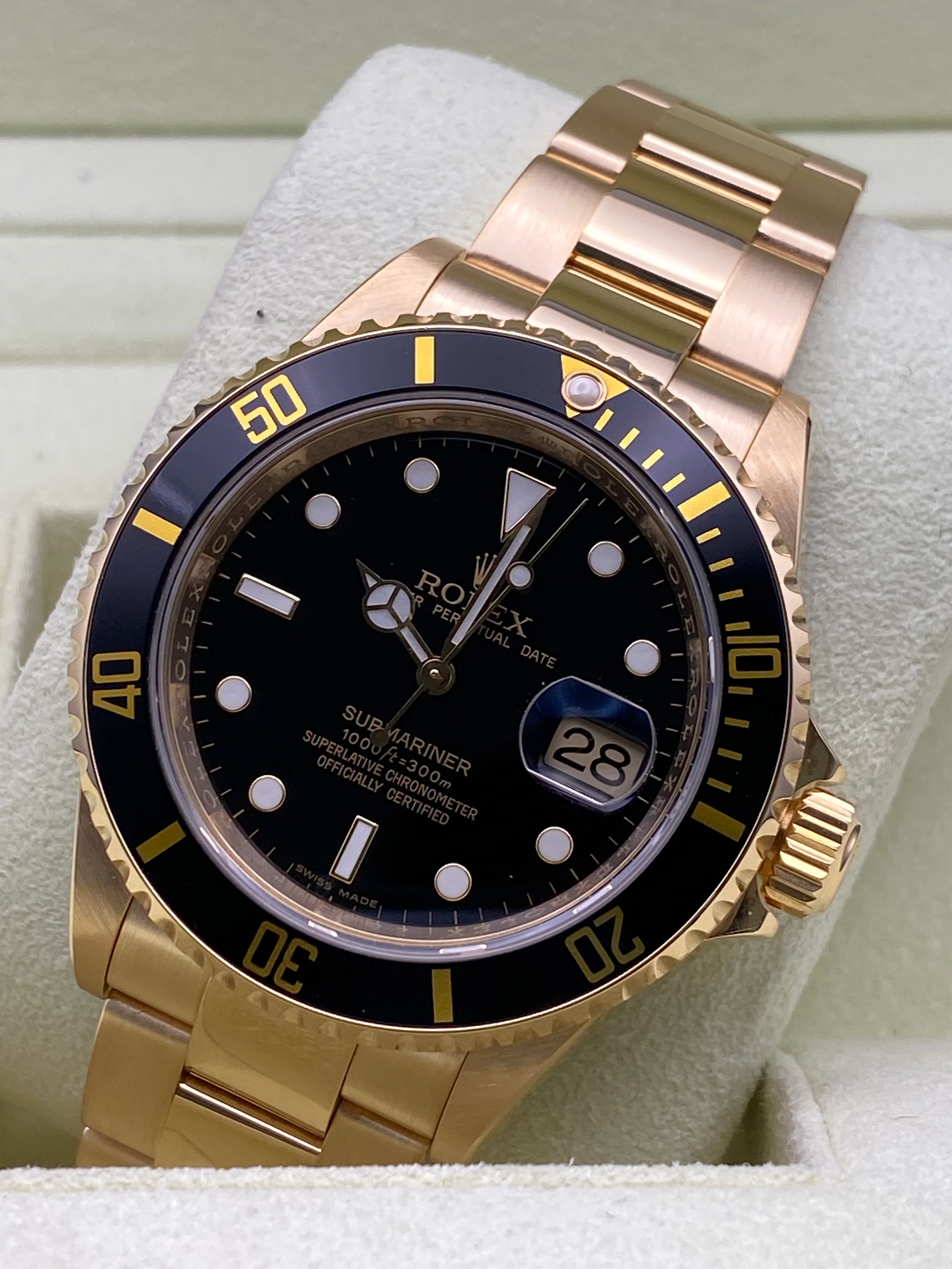 Rolex Yellow Gold Submariner Date - 2011 - Pre Ceramic Black Bezel - Black Dial - 16618LN