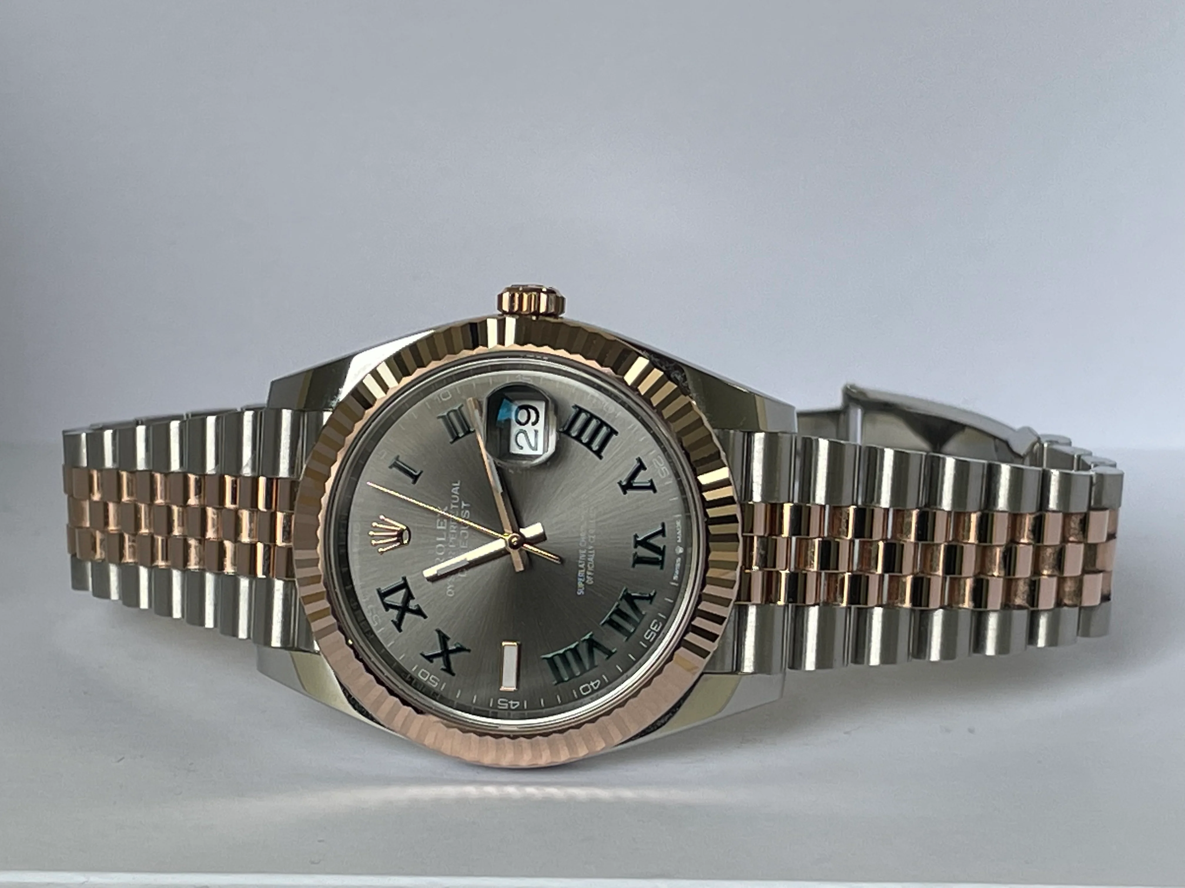 Rolex Steel and Everose Gold Datejust 41 - 2022 - Fluted Bezel - 