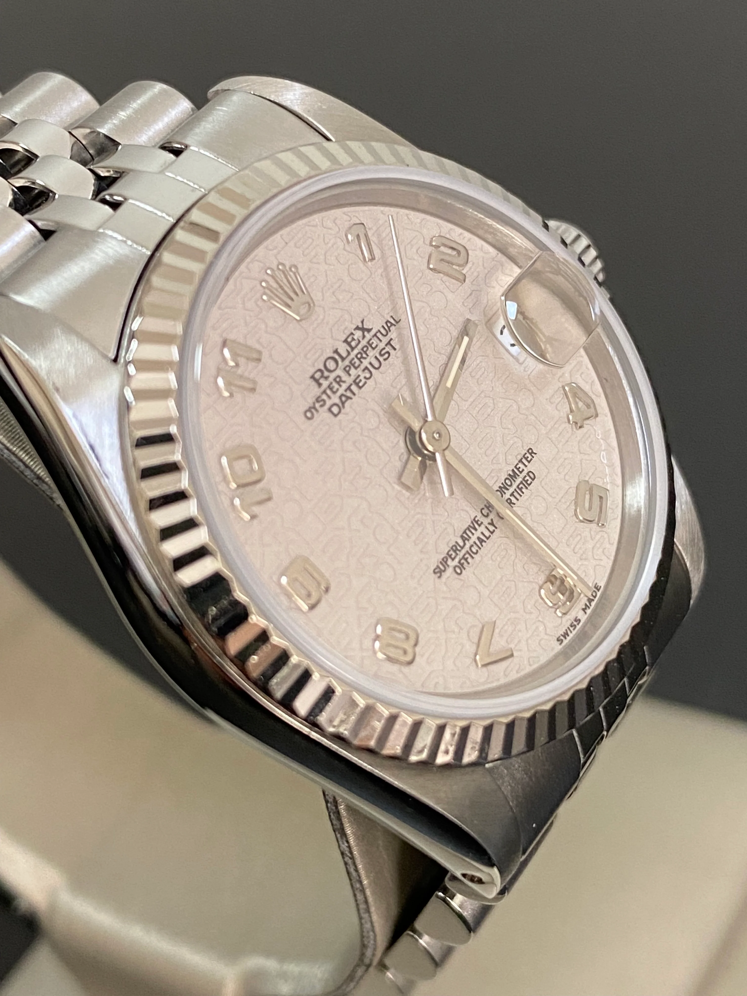 Rolex Steel Datejust 31 - Fluted Bezel - Silver Arabic Dial - Jubilee Bracelet - 68274