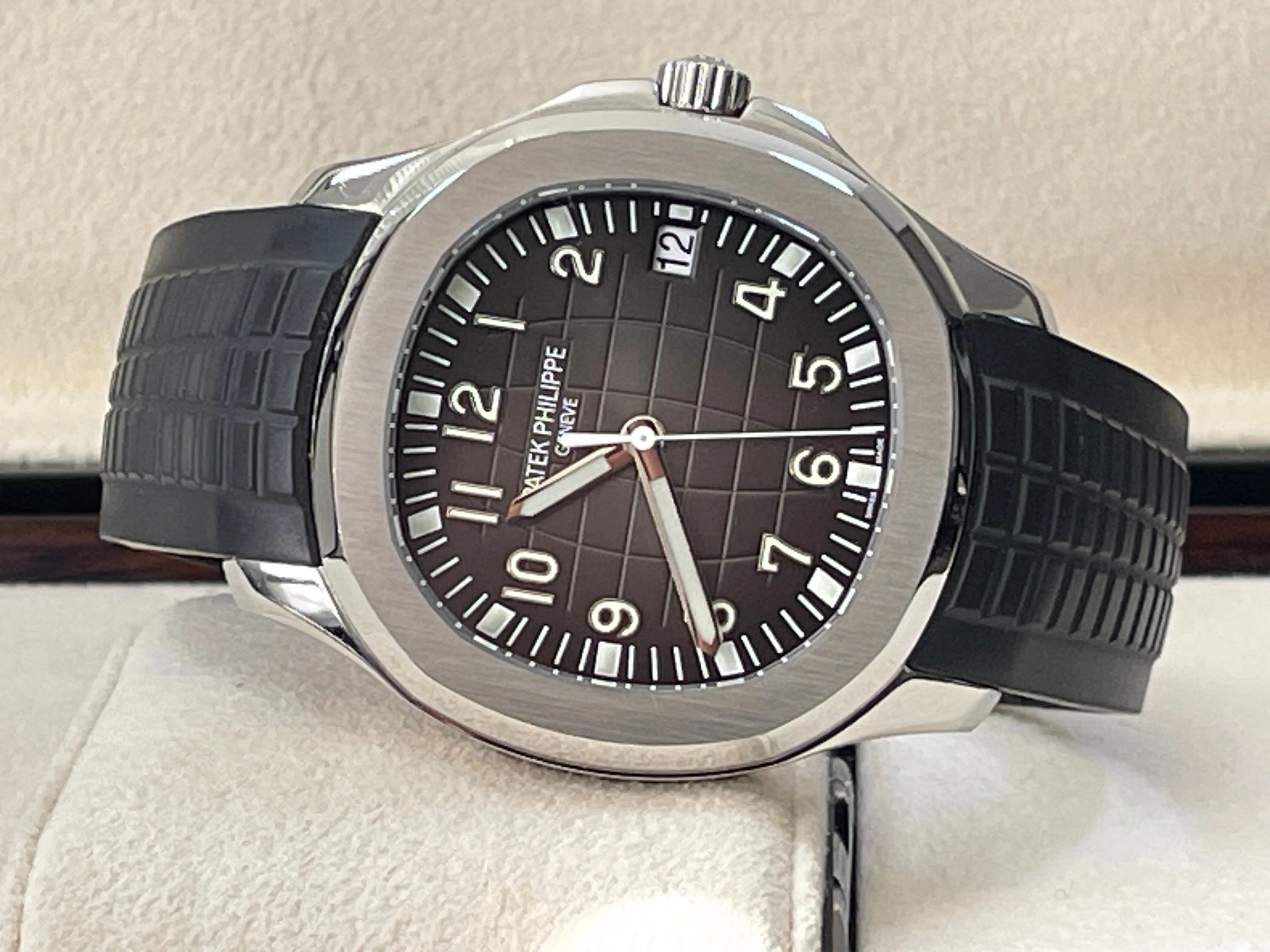 Patek Philippe Men's Aquanaut - 2023 - Black Embossed Dial - Tropical Composite Black Strap - 5167A-001
