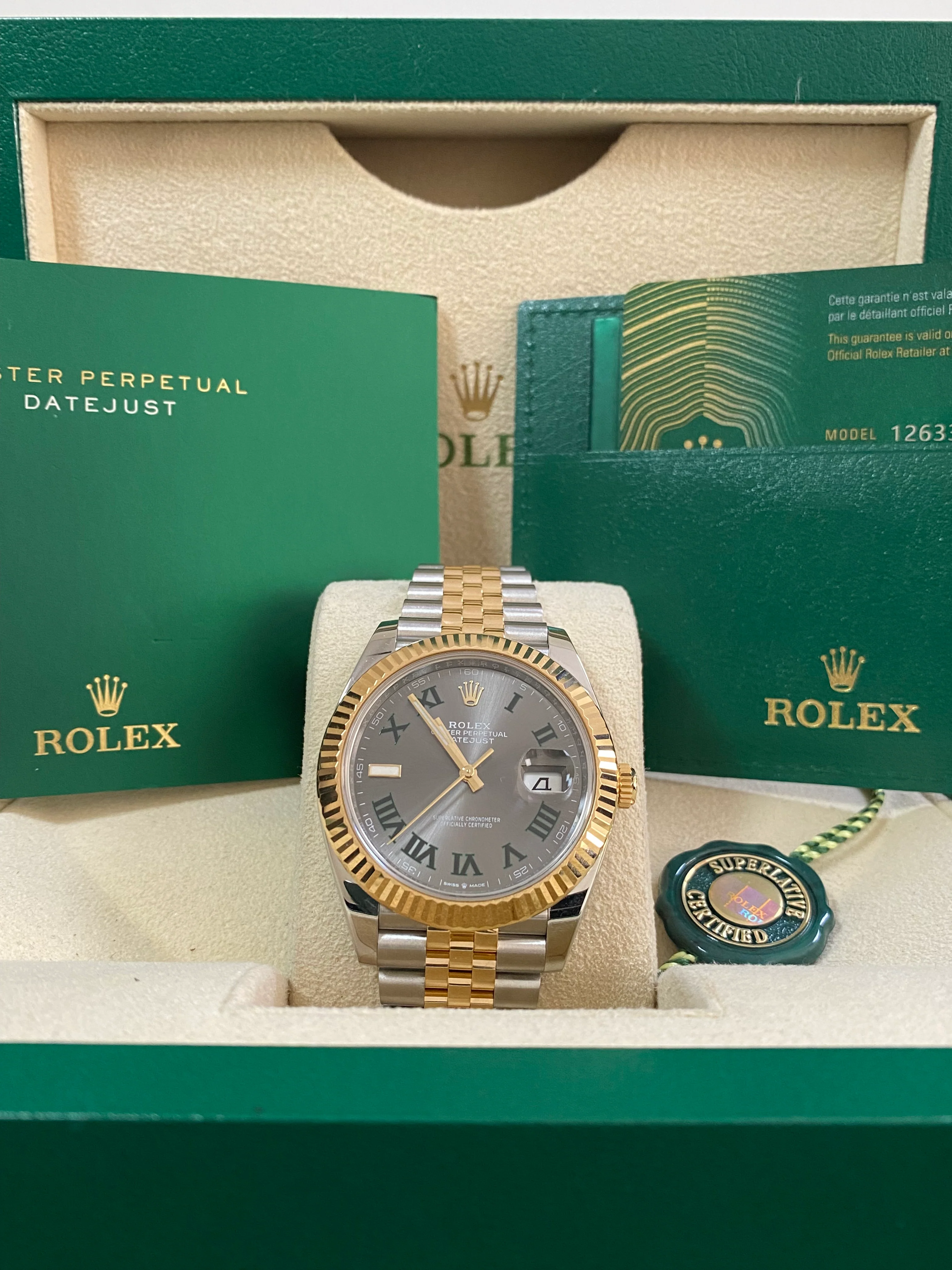 Rolex Yellow Rolesor Datejust 41 - 2023 - Fluted Bezel - 