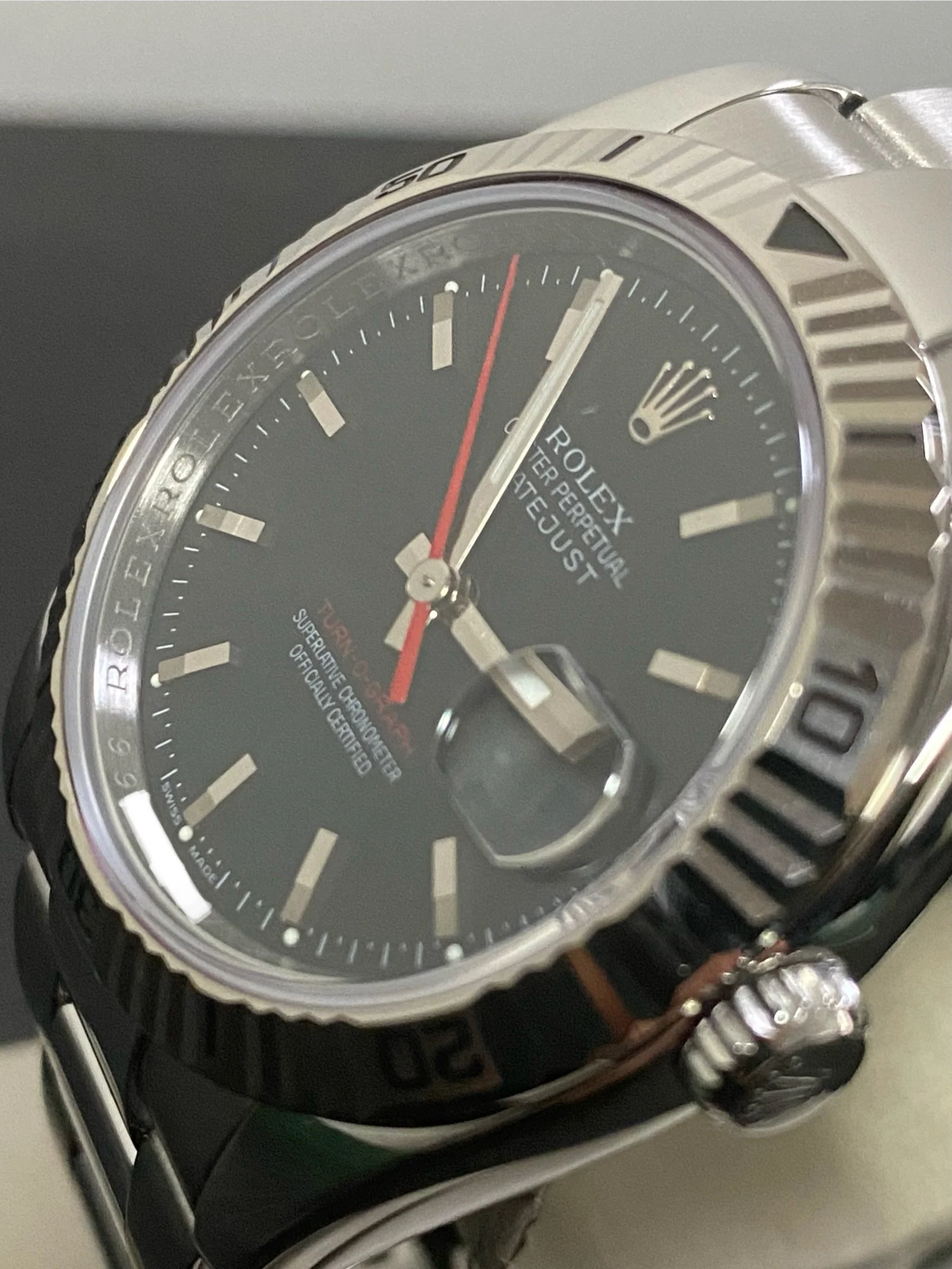 Rolex Steel Datejust 36 Turn-O-Graph - F Serial - Fluted Bezel - Black Index Dial - Oyster Bracelet - 116264