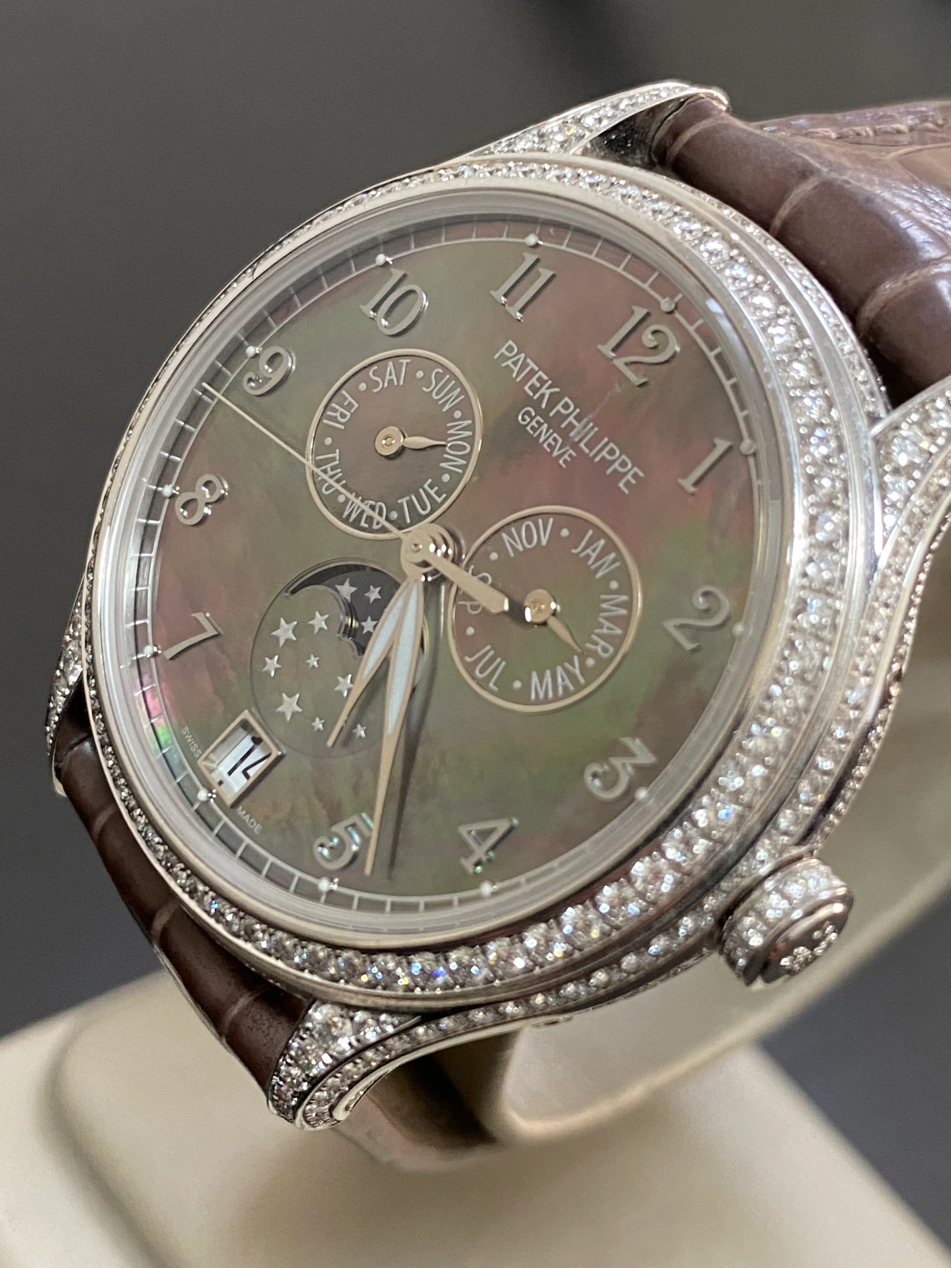 Patek Philippe Complications Annual Calendar - 2016 - Black Mother of Pearl Dial - White Gold - 4948G-001 *FULL SET*