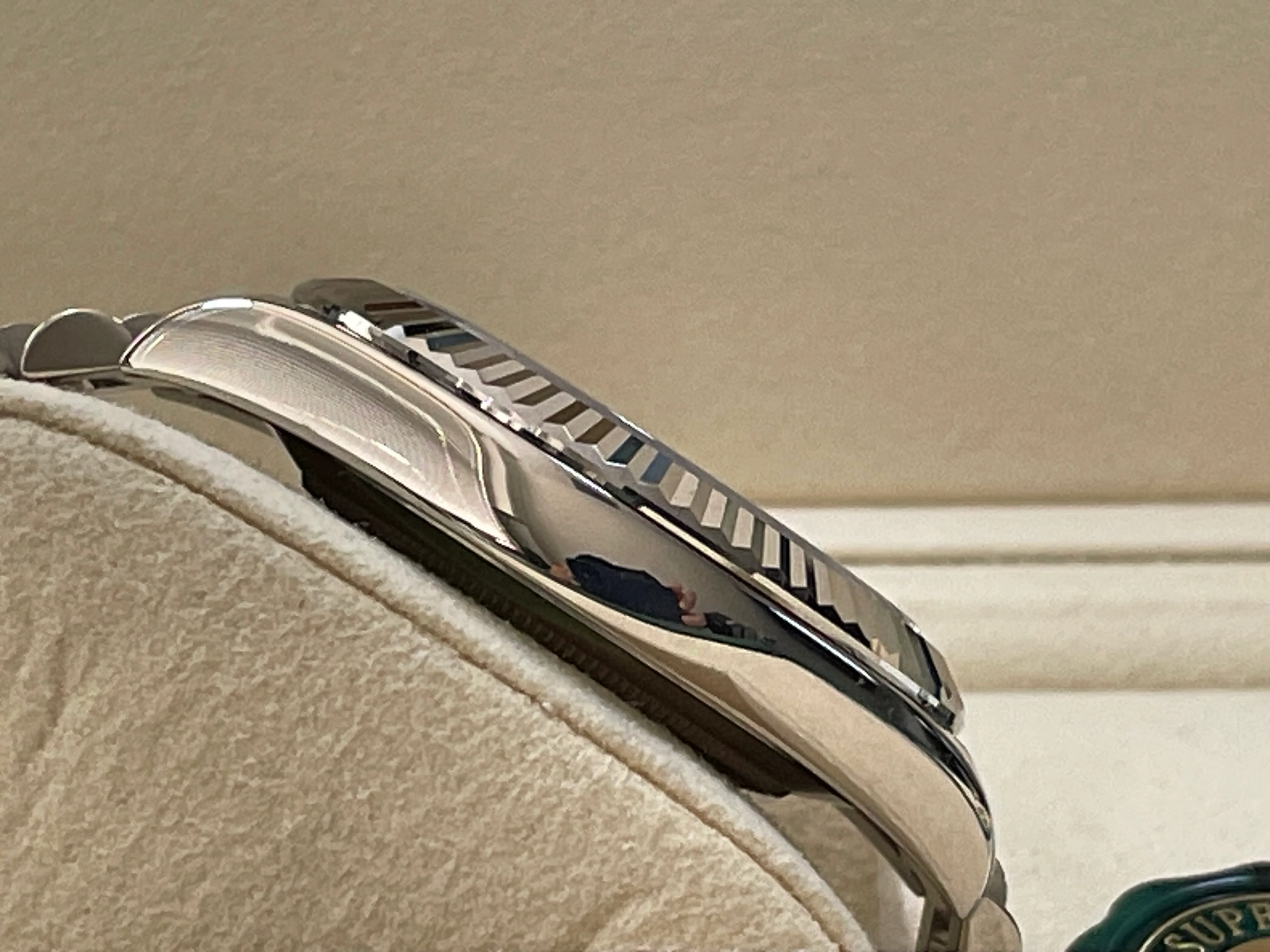 Rolex White Gold Day-Date II - 2017 - Fluted Bezel - Black Concentric Dial - President Bracelet - 218239