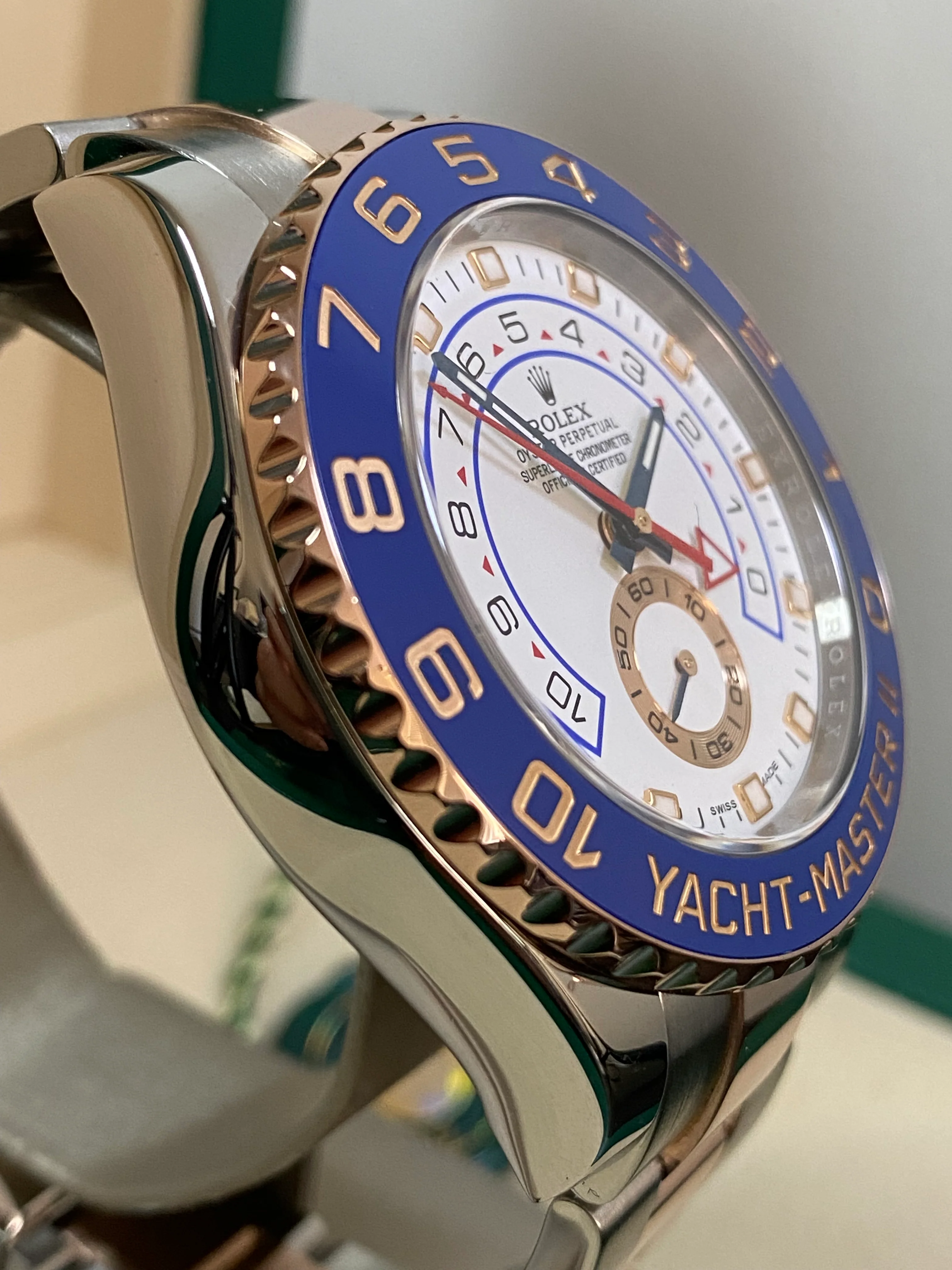 Rolex Steel and Everose Gold Yacht-Master II - 2017 - White Dial - 116681
