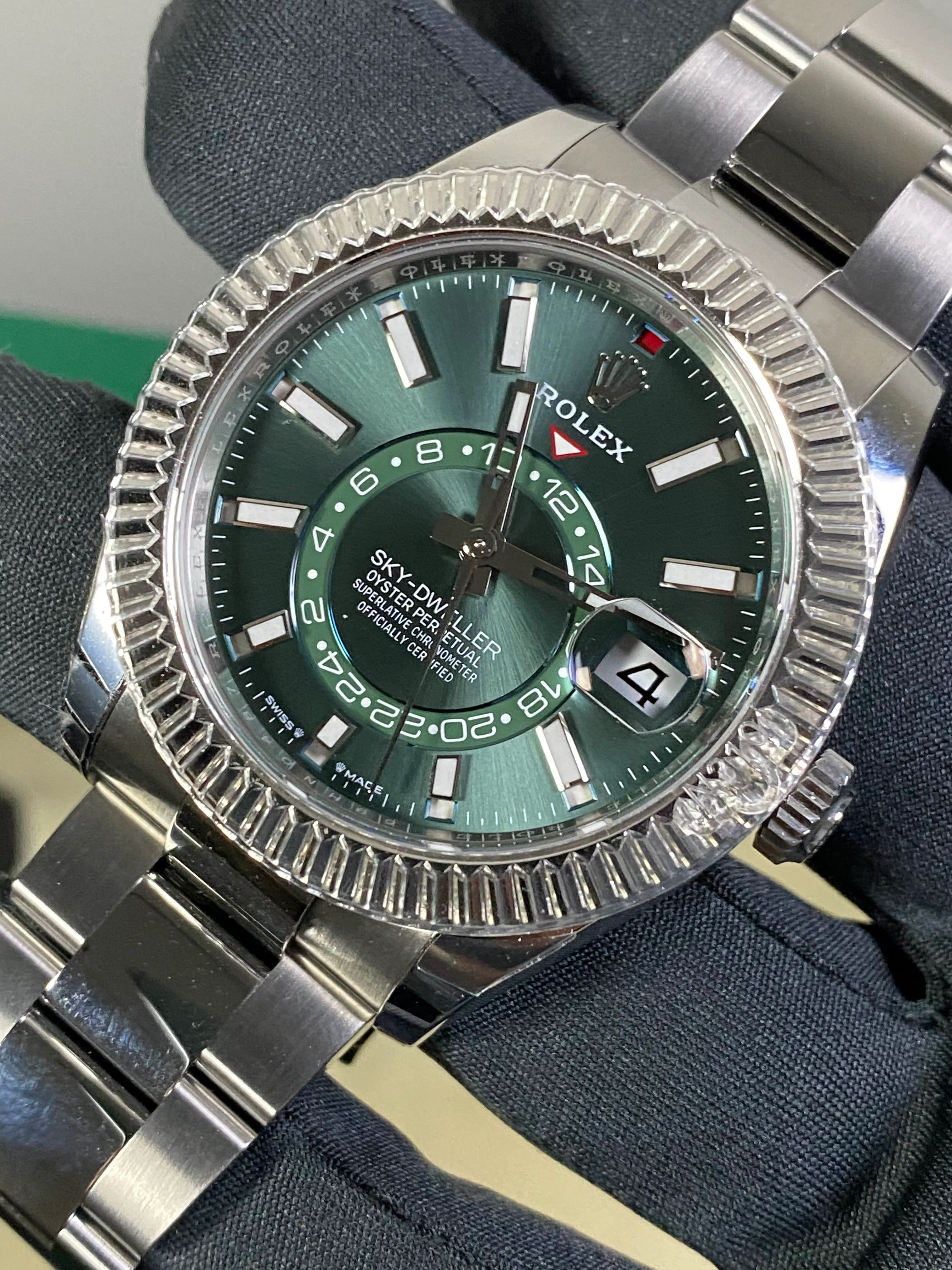 Rolex Steel Sky-Dweller - 2023 - Mint Green Dial - Oyster Bracelet - 336934