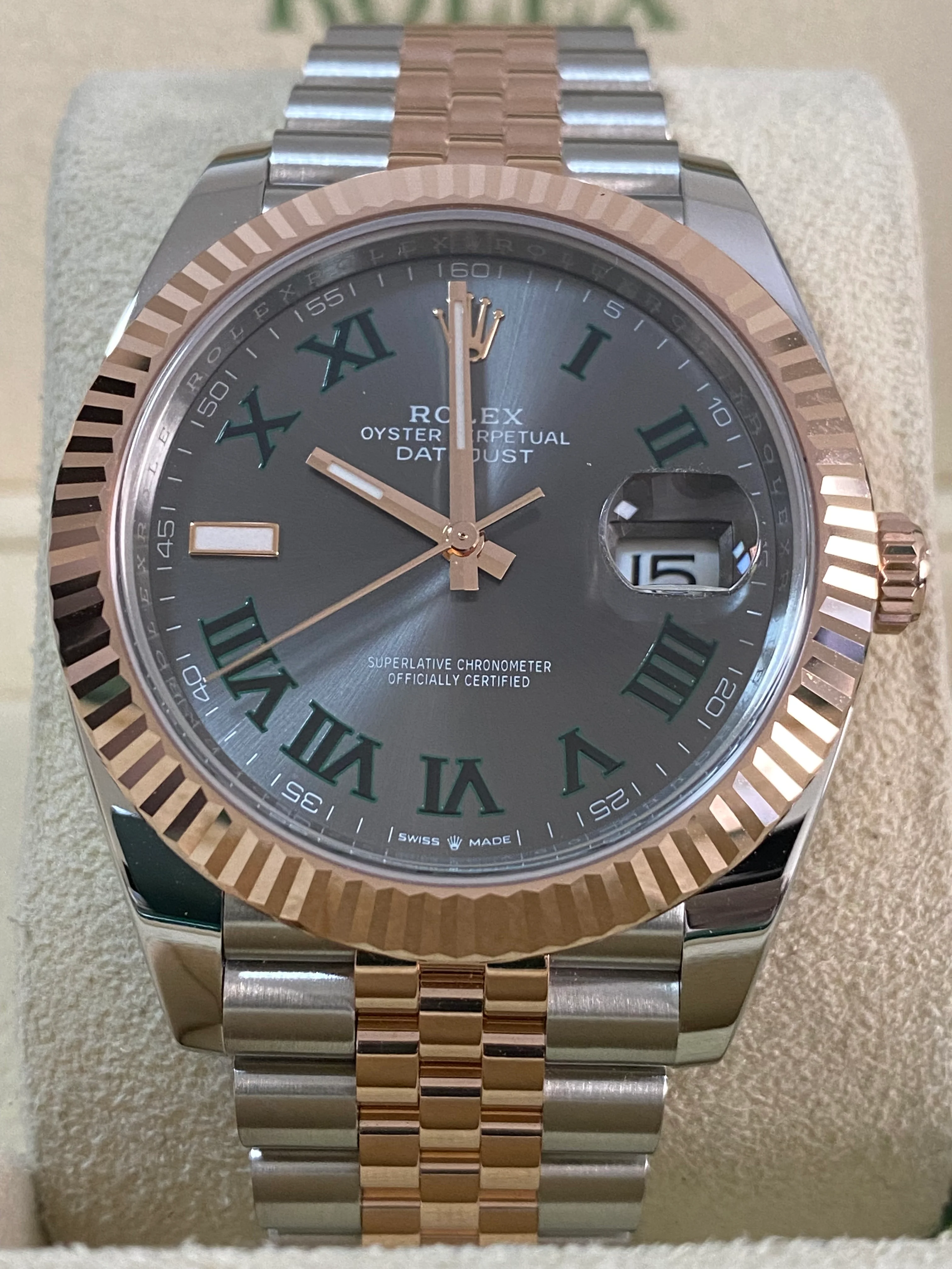 Rolex Steel and Everose Gold Datejust 41 - 2024 - Fluted Bezel - 