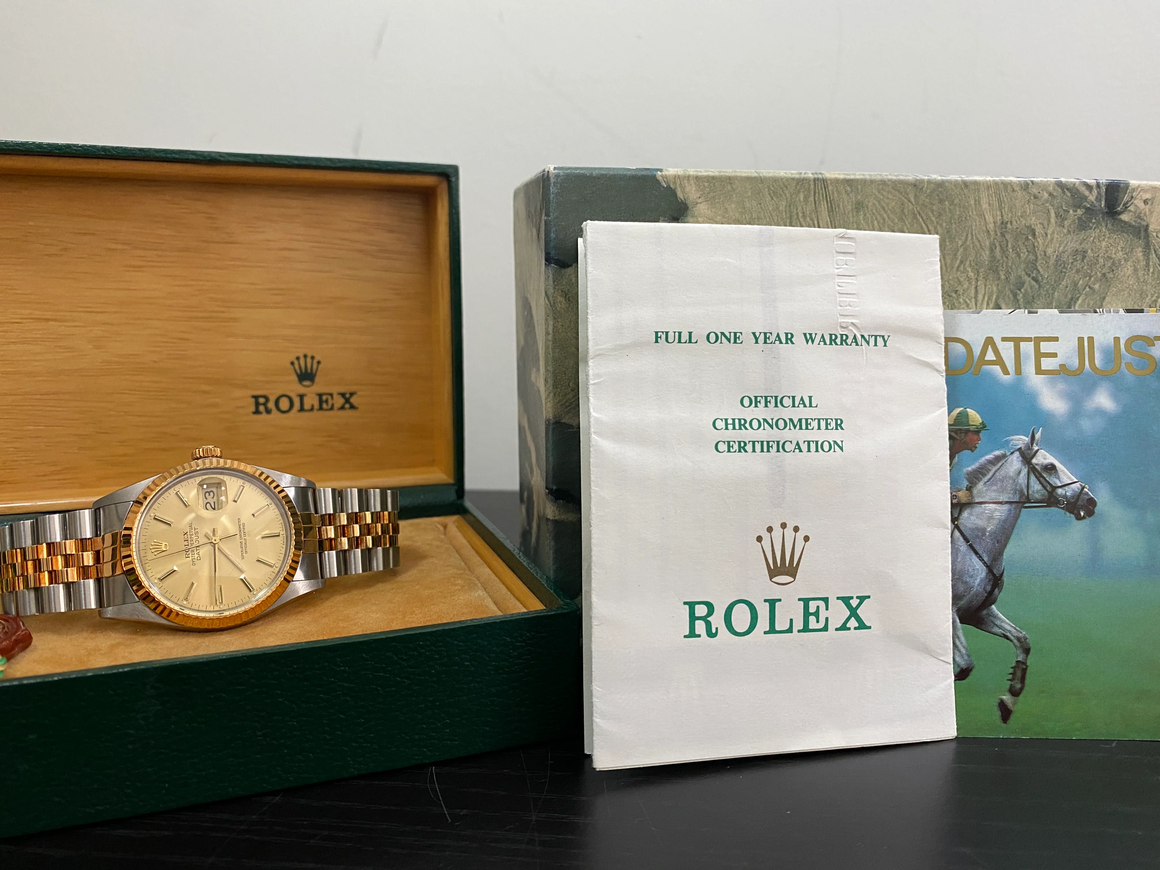 Rolex Steel and Yellow Gold Datejust 36 - 1987 - Fluted Bezel - Champagne Index Dial - Jubilee Bracelet - 16013 *UNPOLISHED*