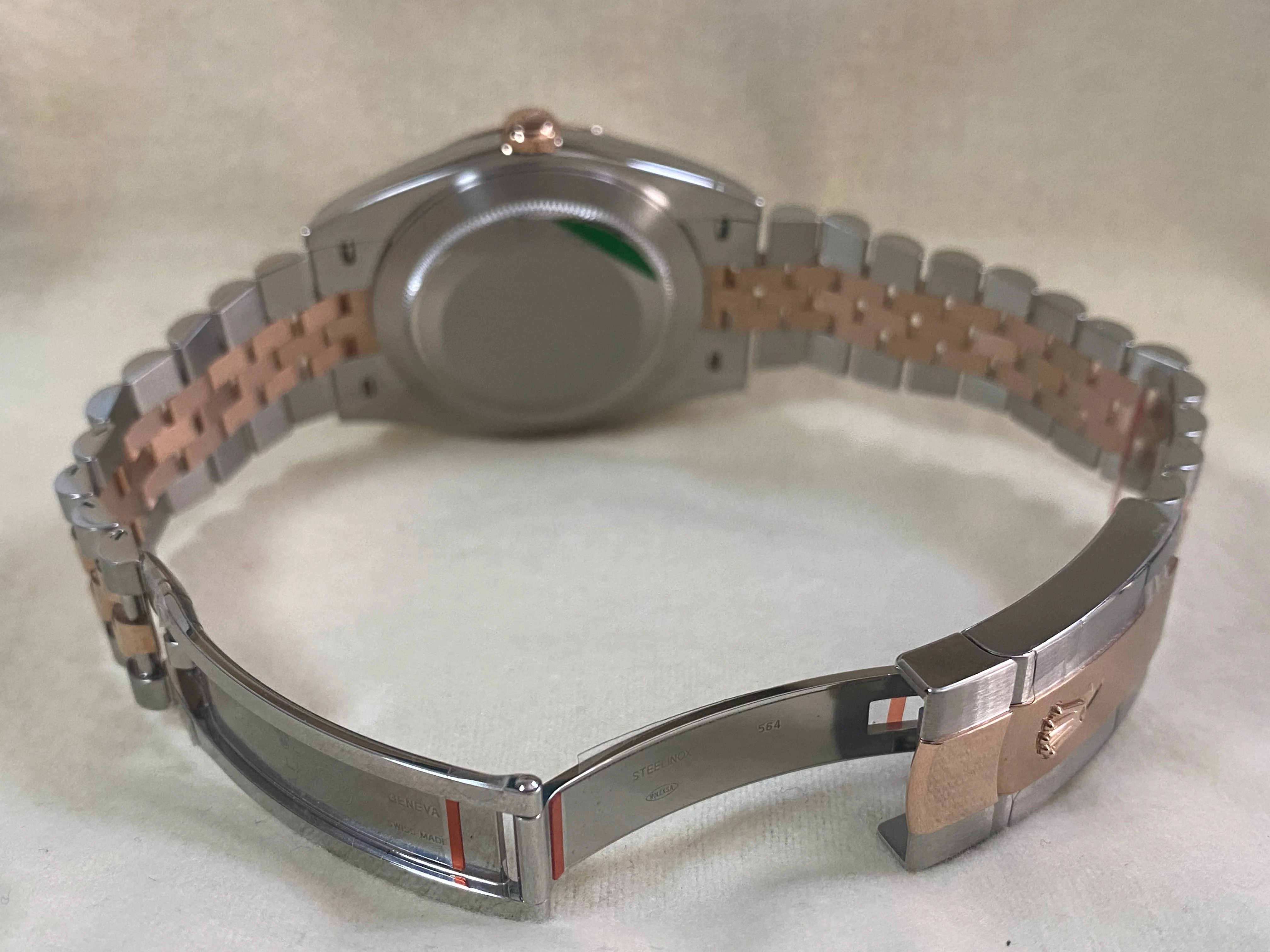 Rolex Steel and Everose Gold Datejust 41 - 2023 - Fluted Bezel - Silver Fluted-Motif Dial - Jubilee Bracelet - 126331 *PARTIAL STICKERS*