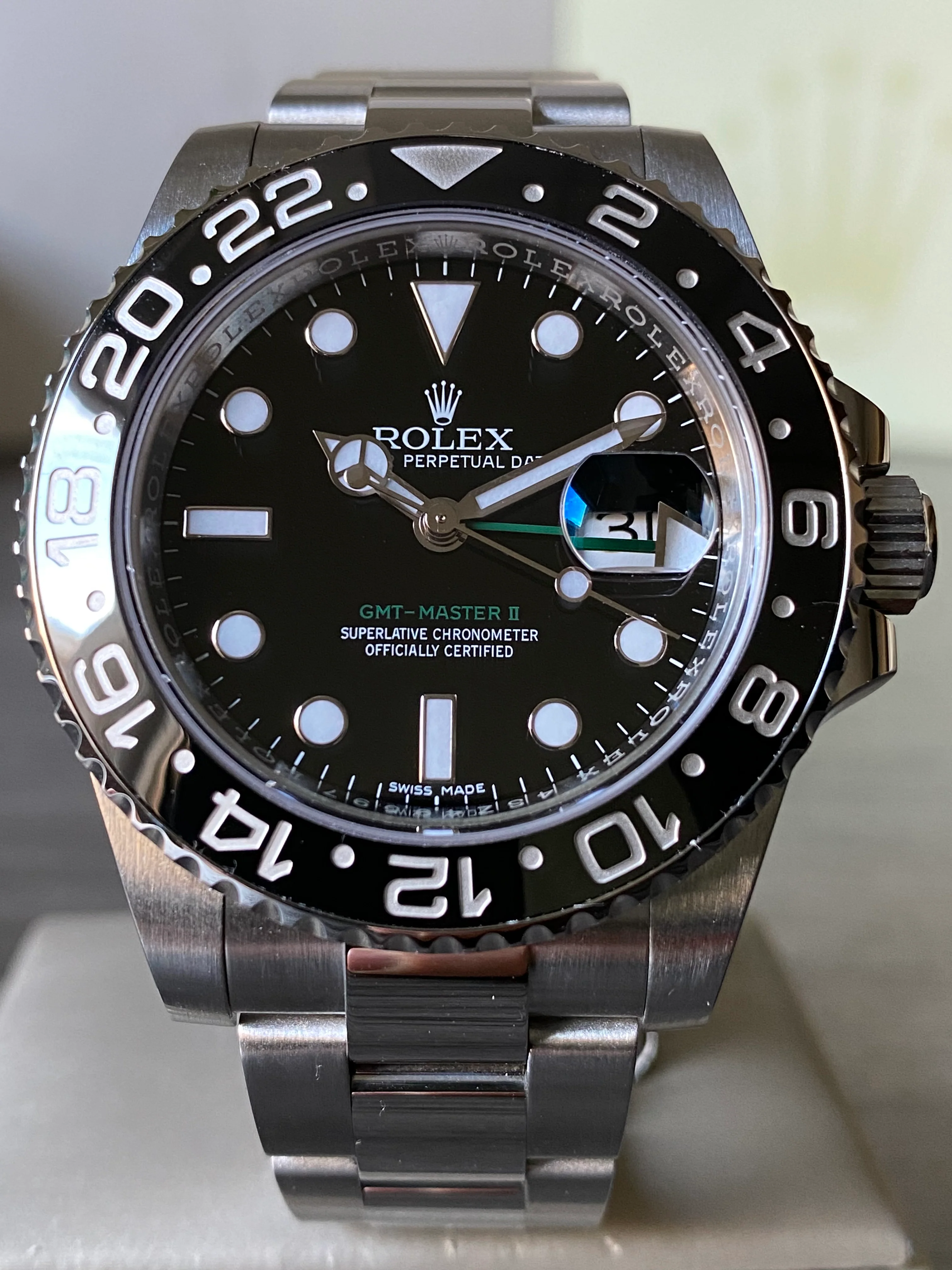 Rolex Steel GMT-Master II - 2018 - Black Bezel - Black Dial - Oyster Bracelet - 116710LN