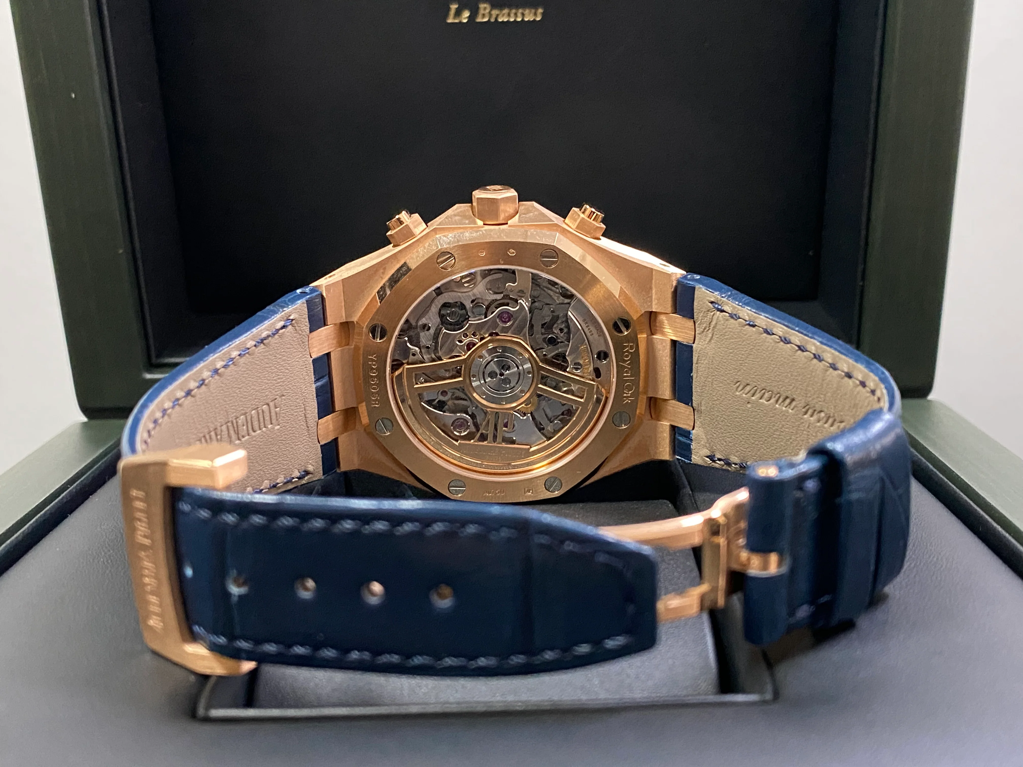 Audemars Piguet Royal Oak Chronograph - 2023 - Blue Grand Tapisserie Dial - Leather Strap - 26240OR.OO.D315CR.02