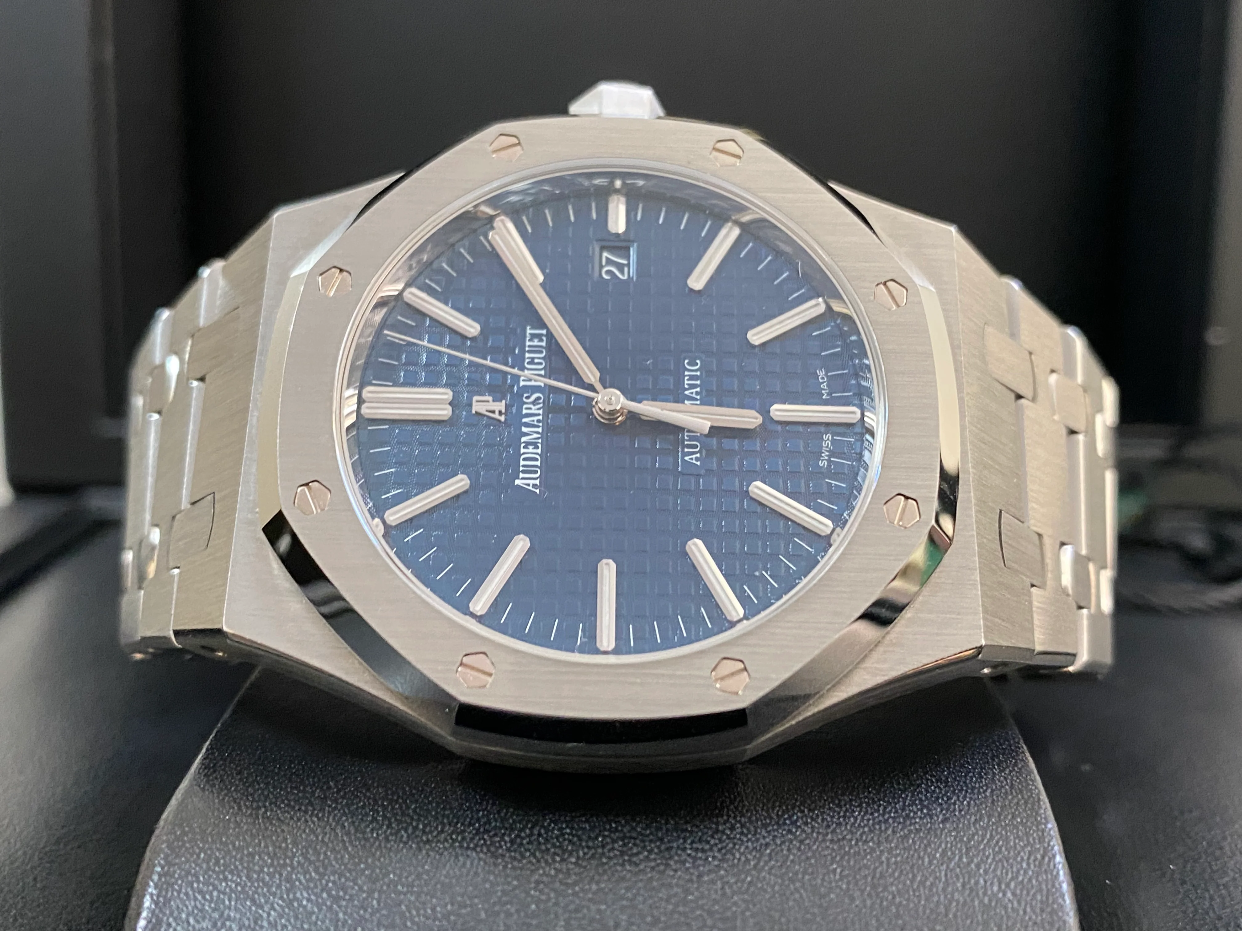 Audemars Piguet Royal Oak Self Winding - 2014 - Blue Dial - 15400ST *FULL SET*