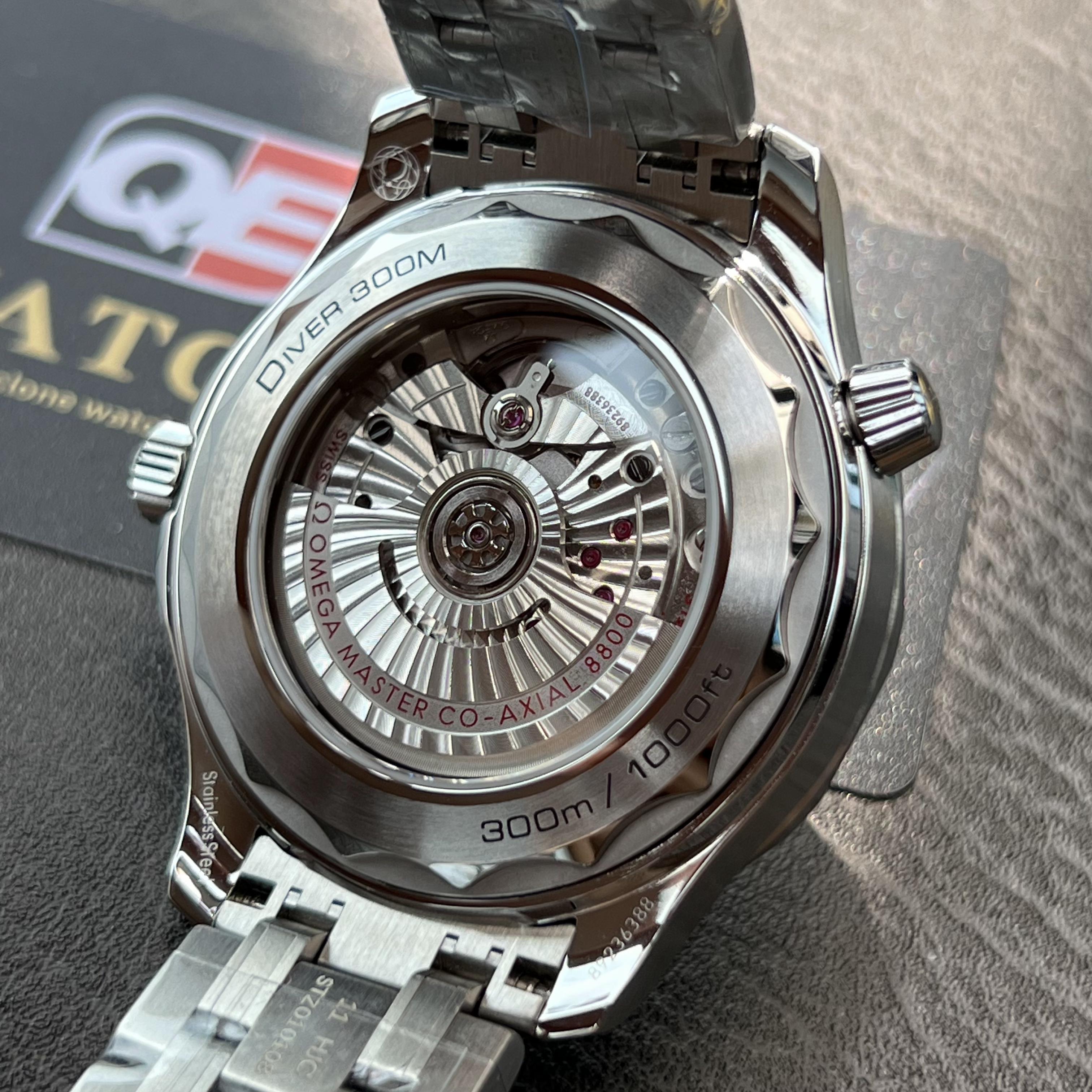 Omega Seamaster Diver 300M Black Ceramic Bezel White Ceramic Dial on SS Bracelet 42mm