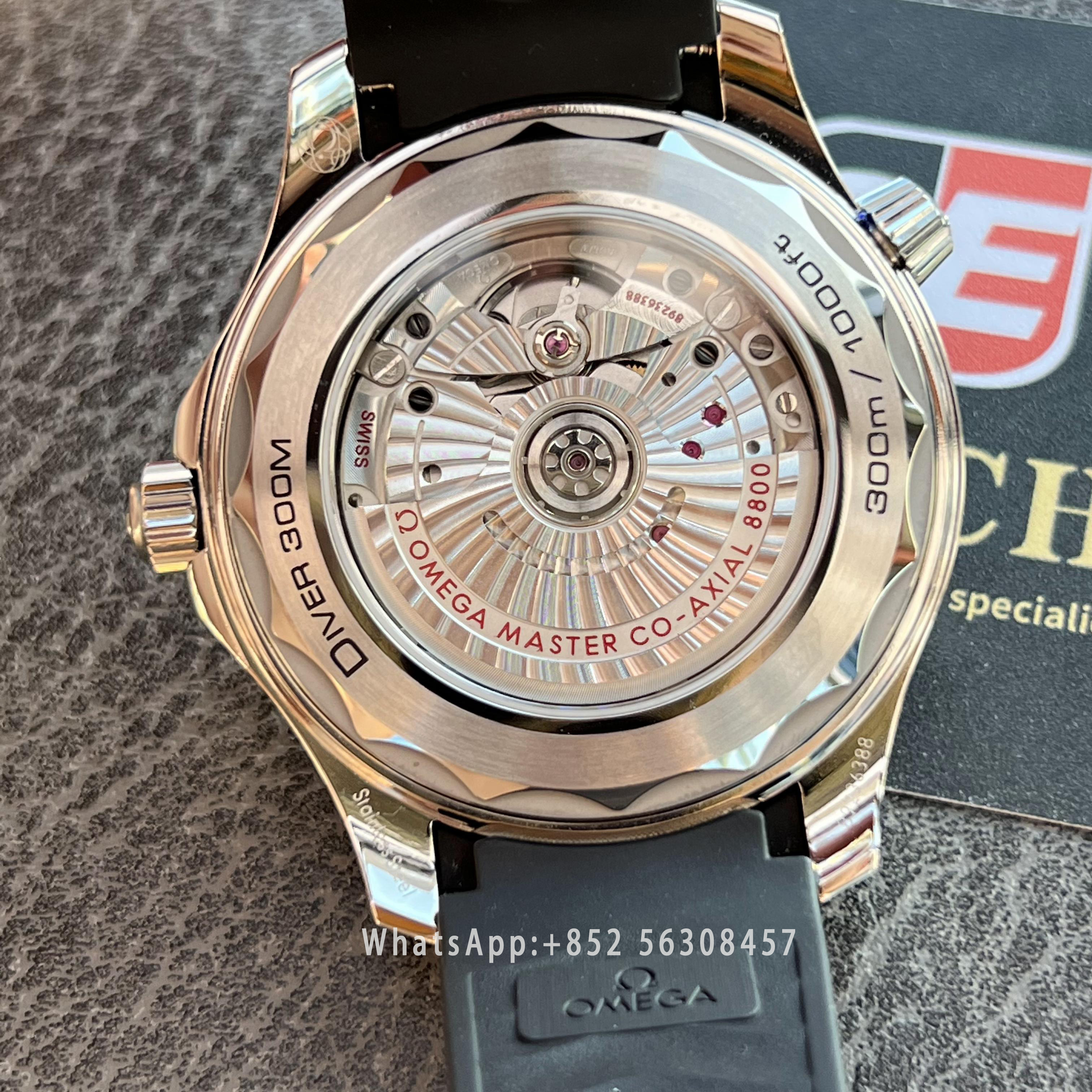 Omega Seamaster Diver 300M White Ceramic Bezel White Ceramic Dial on Rubber Strap 42mm Super Clone