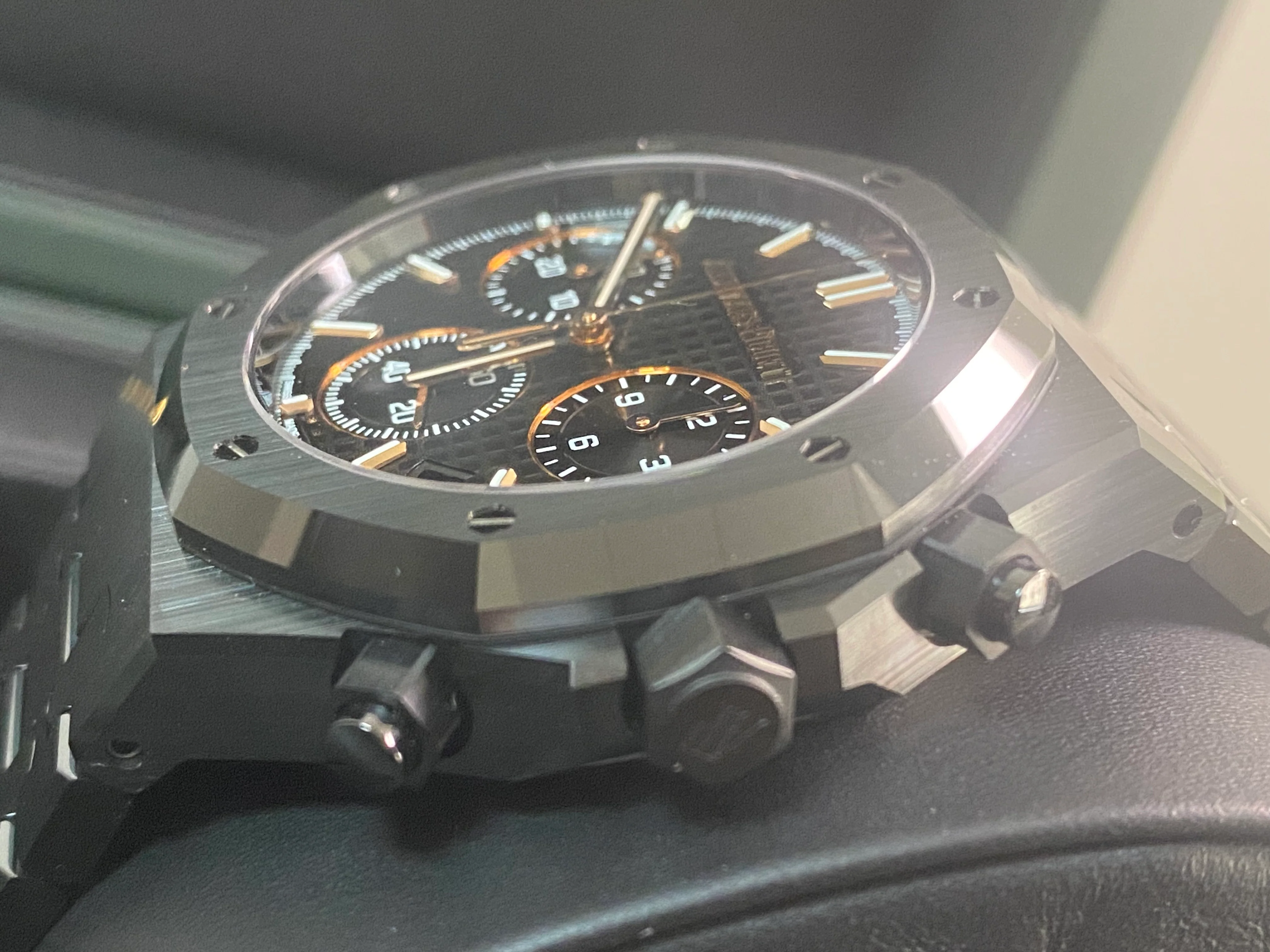 Audemars Piguet Royal Oak Chronograph Black Ceramic- 2024 - Black Grand Tapisserie Dial - 26240CE *FULL SET*