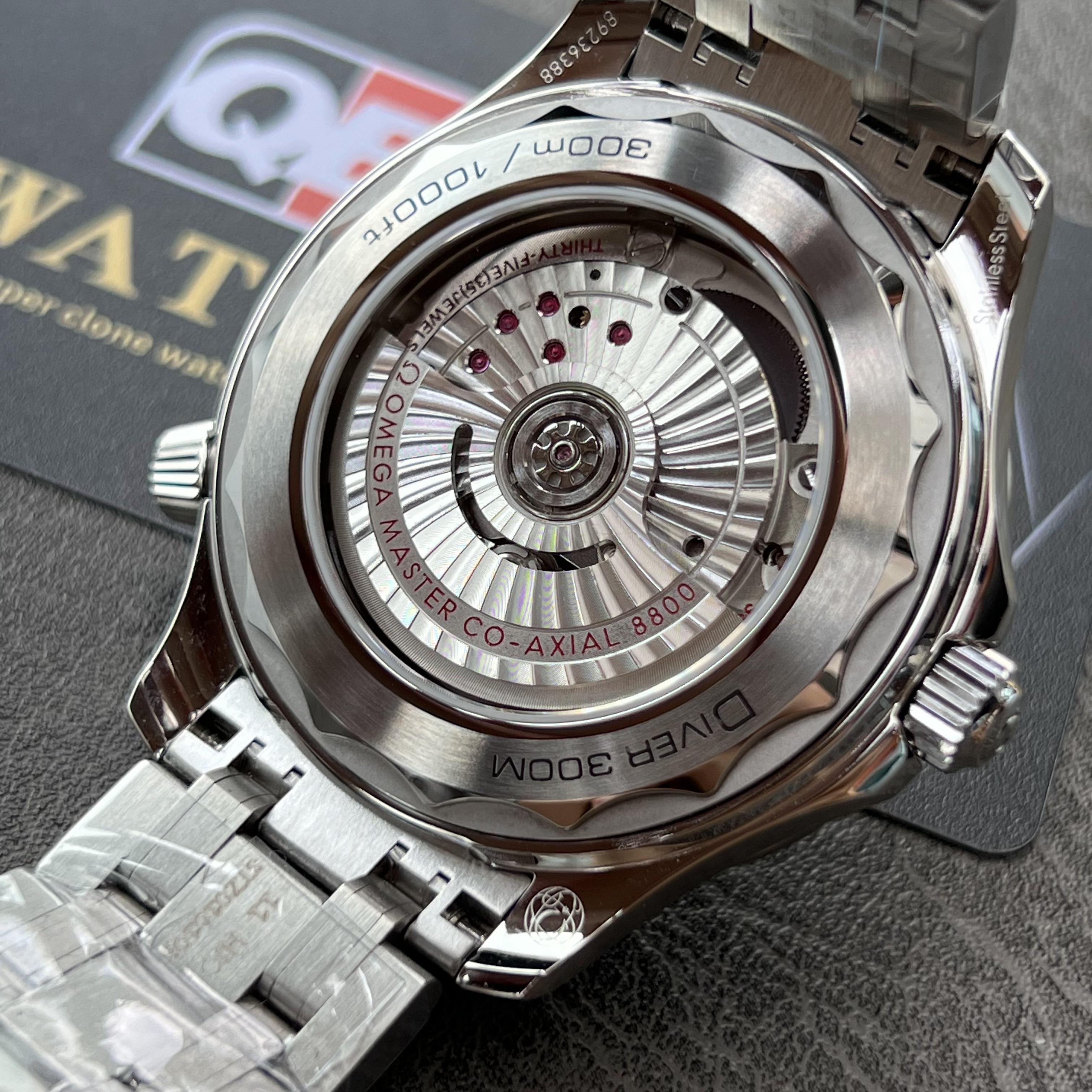 Omega Seamaster Diver 300M Black Ceramic Bezel White Ceramic Dial on SS Bracelet 42mm