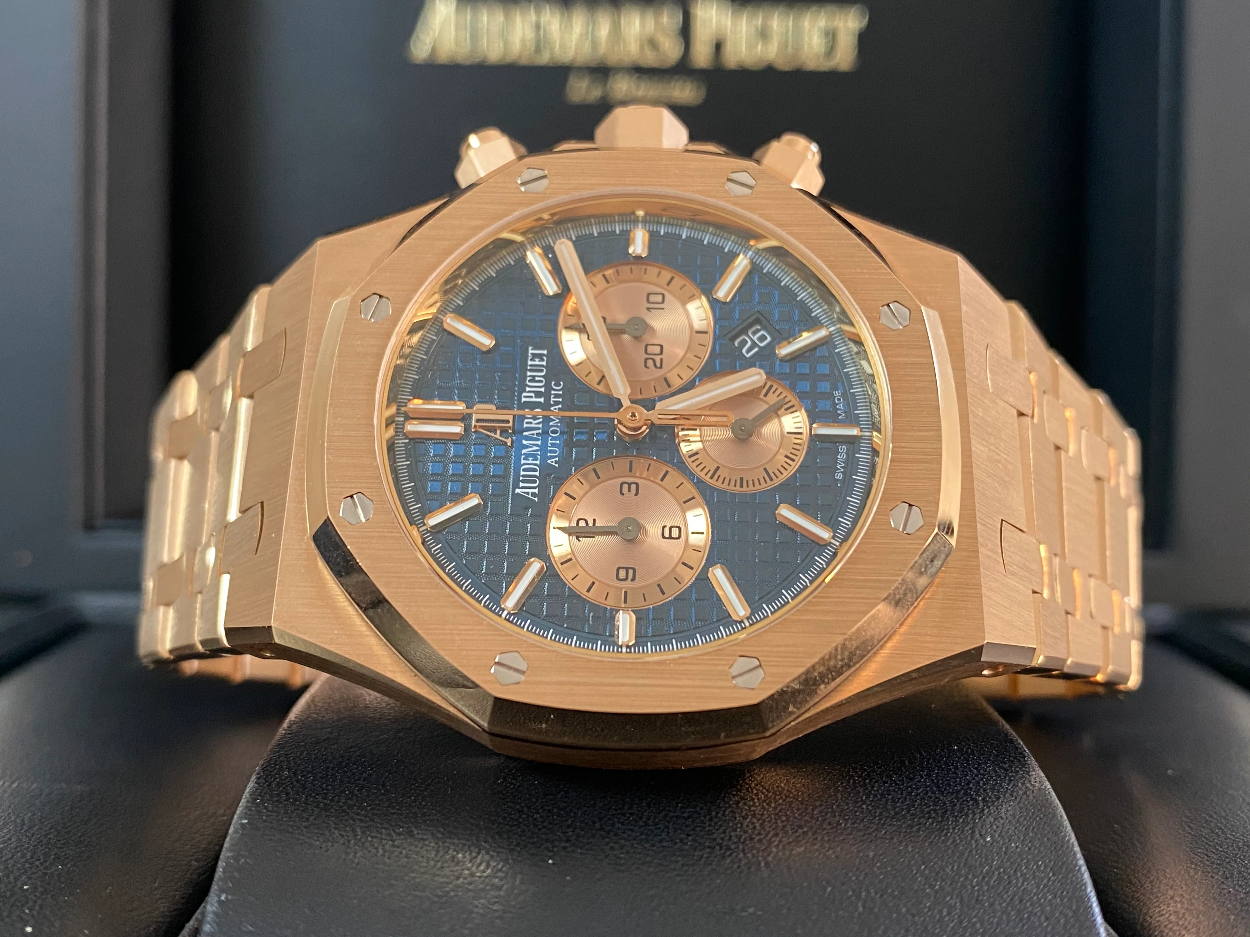 Audemars Piguet Royal Oak Chronograph - 41mm - Gold & Blue Dial - 26331OR.00.1220OR.01 *FULL SET*