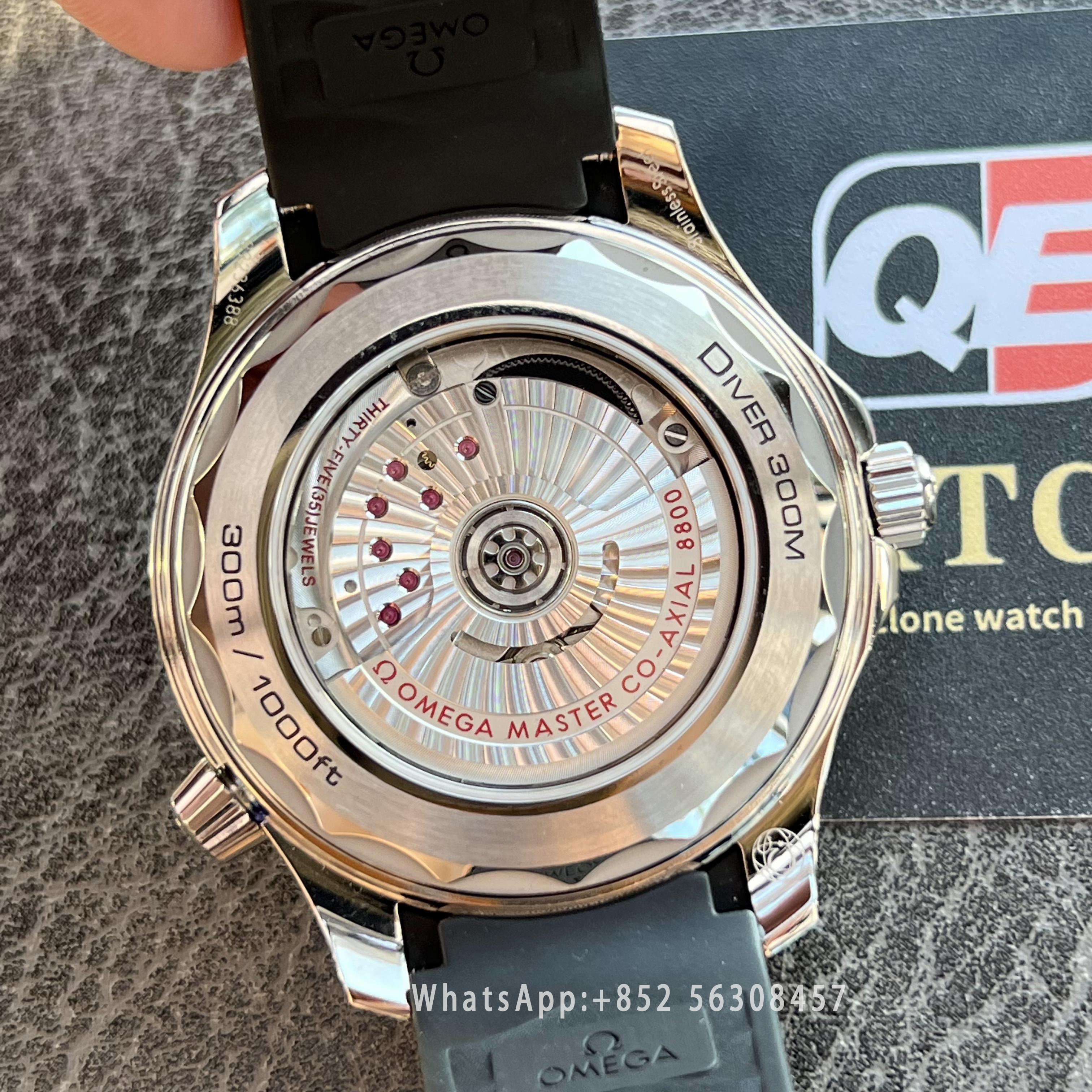 Omega Seamaster Diver 300M White Ceramic Bezel White Ceramic Dial on Rubber Strap 42mm Super Clone