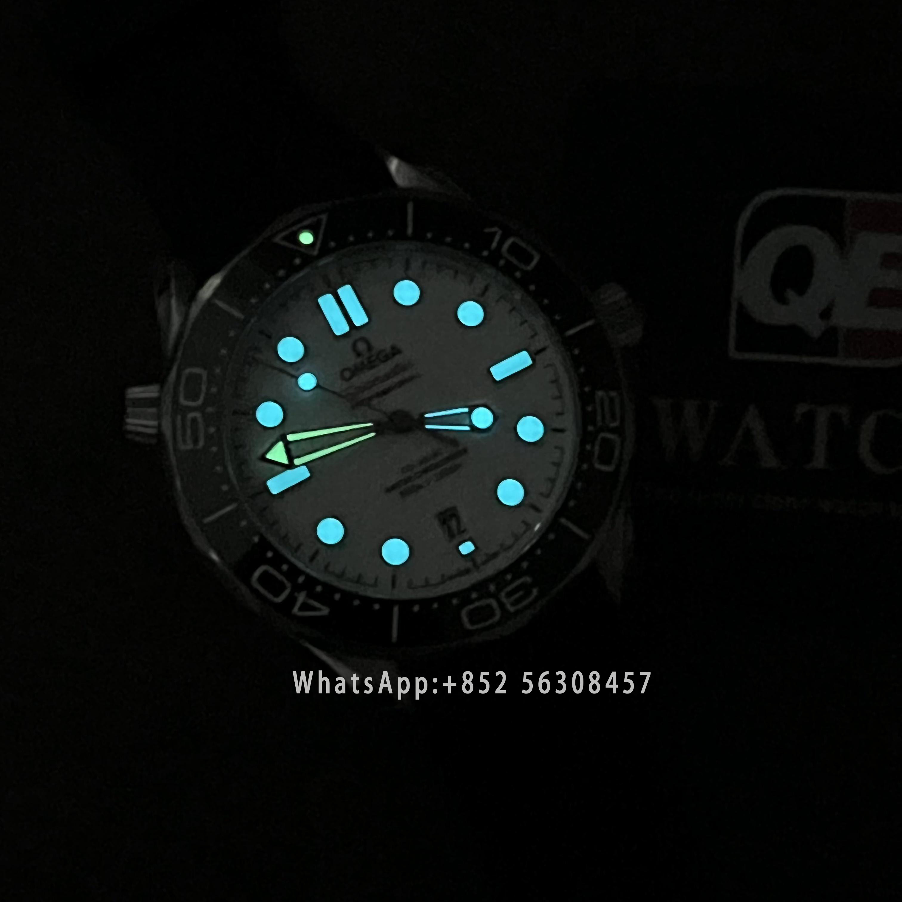 Omega Seamaster Diver 300M White Ceramic Bezel White Ceramic Dial on Rubber Strap 42mm Super Clone