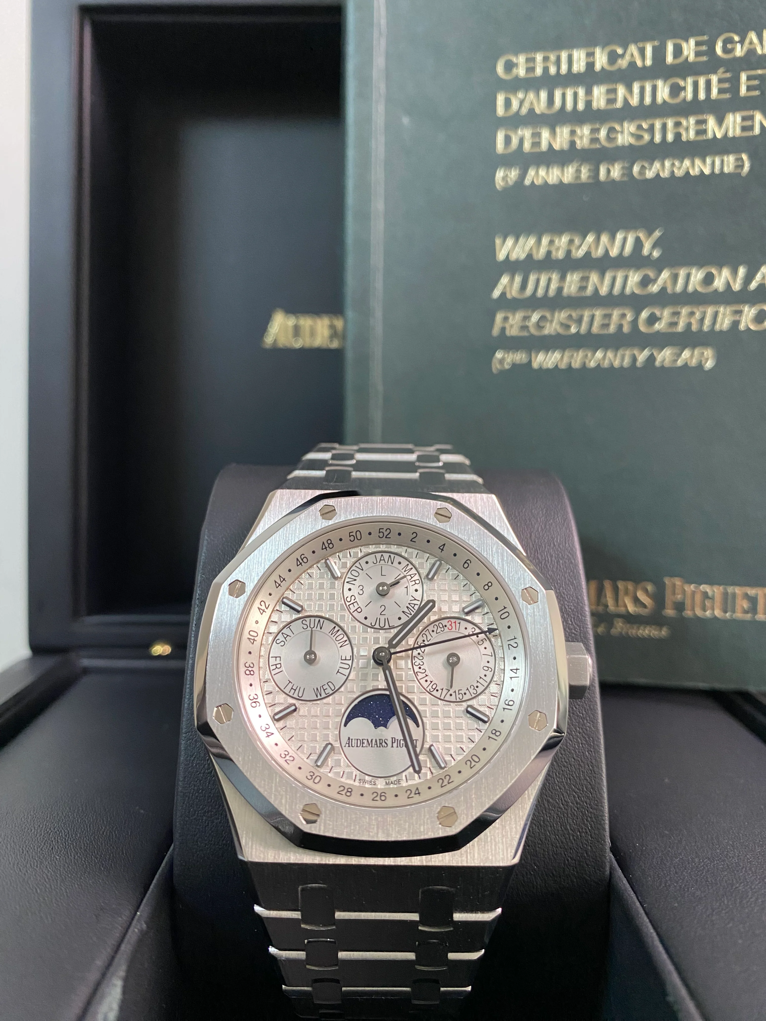 Audemars Piguet Royal Oak Perpetual Calendar - 2017 - Silver Dial - 26574ST - *FULL SET*