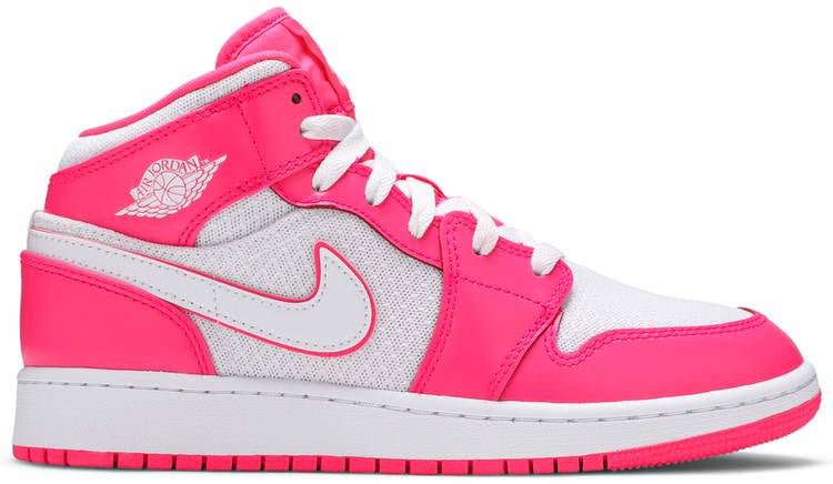 Jordan 1 Mid Hyper Pink White