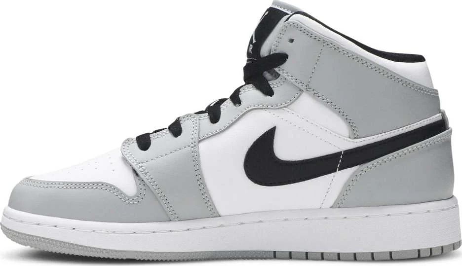 Air Jordan 1 Mid Light Smoke Grey (GS) 554725-092