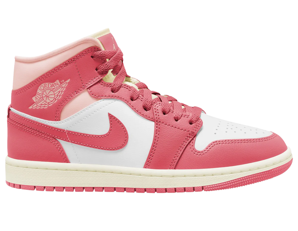 (Women's) Air Jordan 1 Mid Strawberries and Cream BQ6472-186