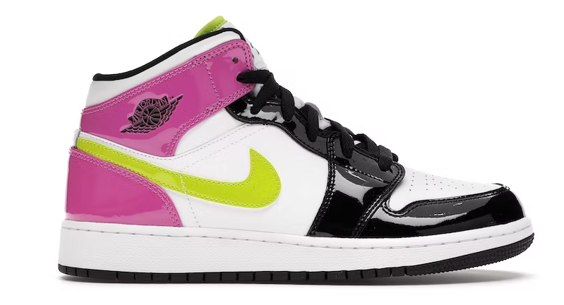 Jordan 1 Mid White Black Cyber Pink (GS)