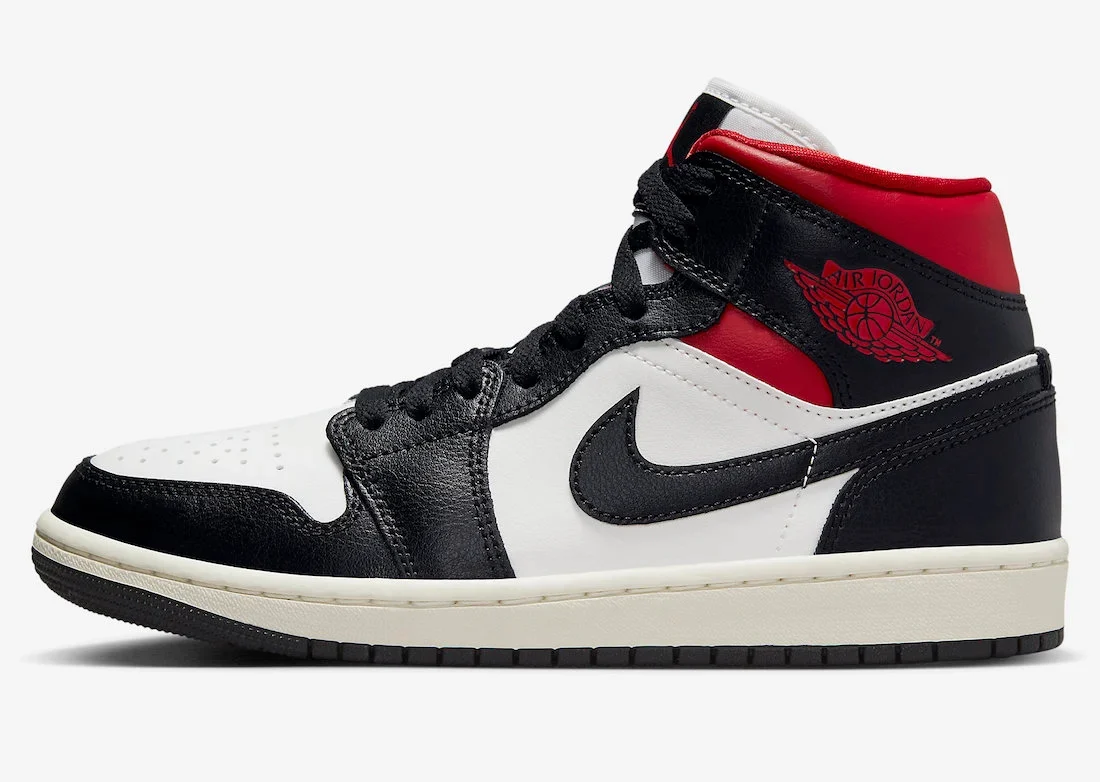 Wmns Air Jordan 1 Mid Gym Red Panda  BQ6472-061