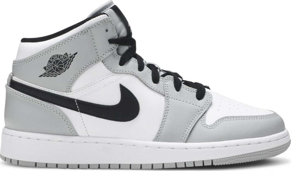 Air Jordan 1 Mid Light Smoke Grey (GS) 554725-092