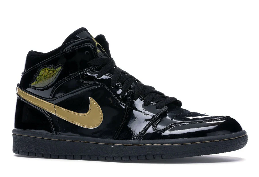 Air Jordan 1 Retro High OG Black Gold Patent 555088-032