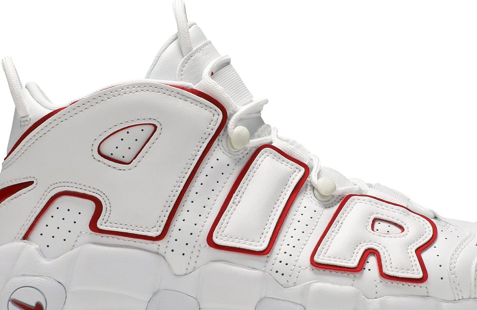 Nike Air More Uptempo White Varsity Red Outline
