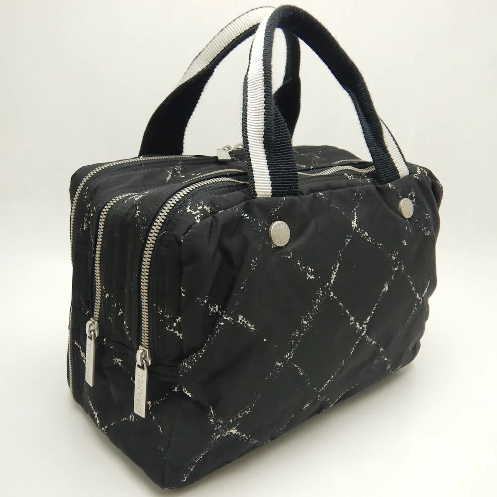 Chanel Nylon Mini Boston Bag Black