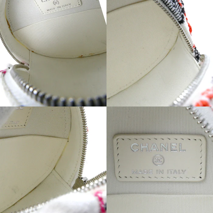 Chanel Tweed Round Mini Classic Chain Shoulder Bag