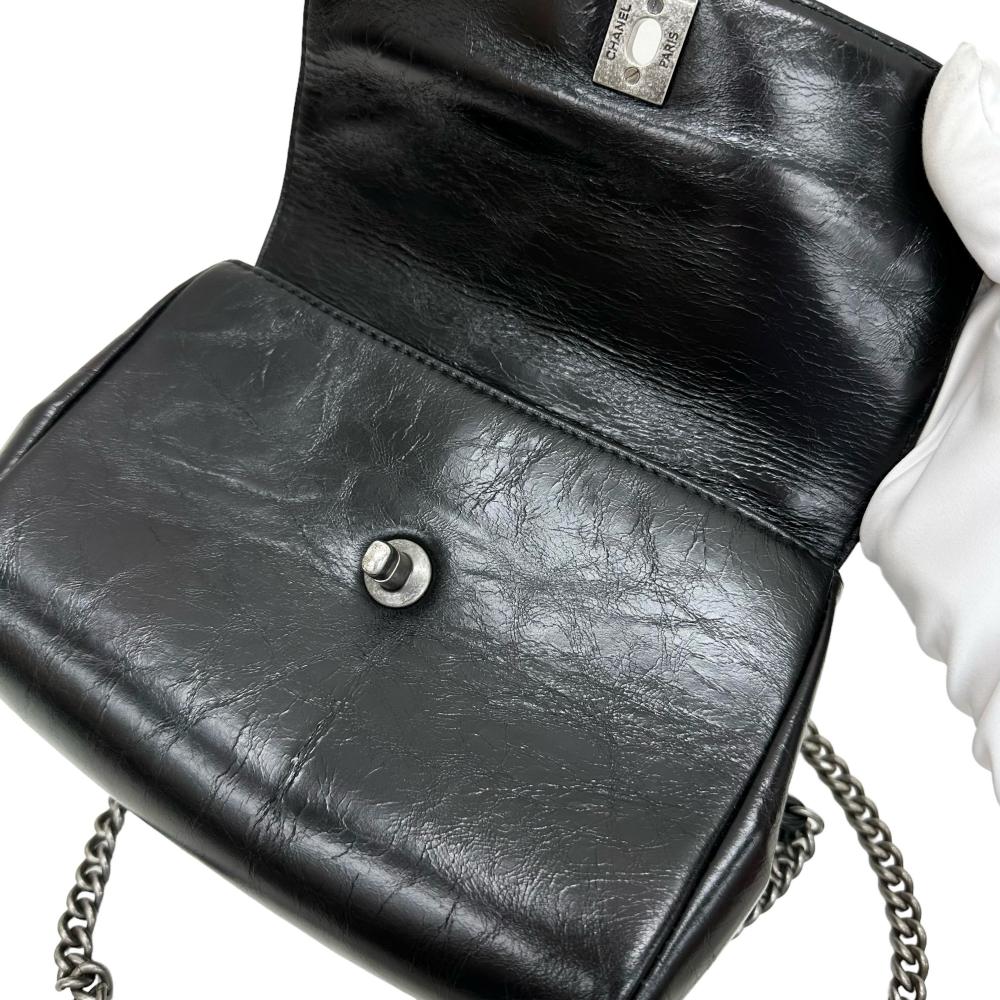Chanel W Face 2WAY Shoulder Bag Black