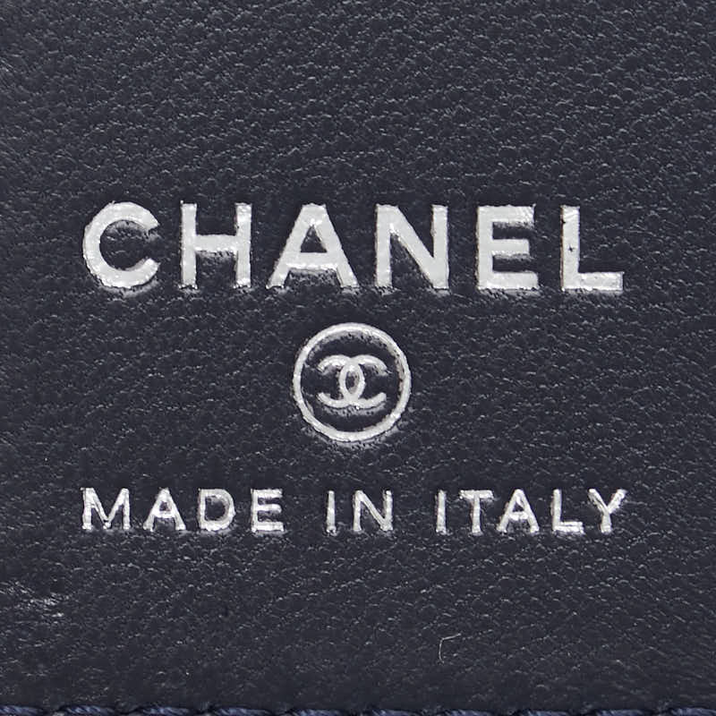 Chanel Leather Triple Coco Mark Chain Shoulder Wallet