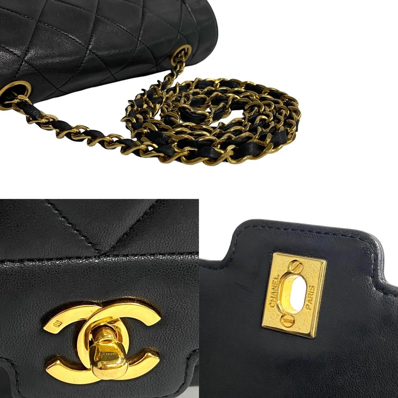 Chanel Lambskin Matelasse Coco Mark Chain Shoulder Bag