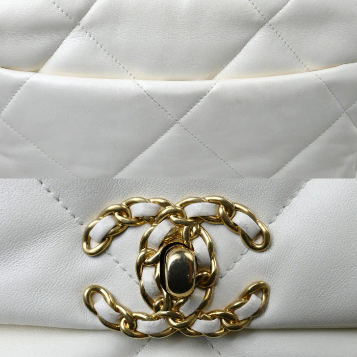 Chanel 19 Chain Shoulder Bag White
