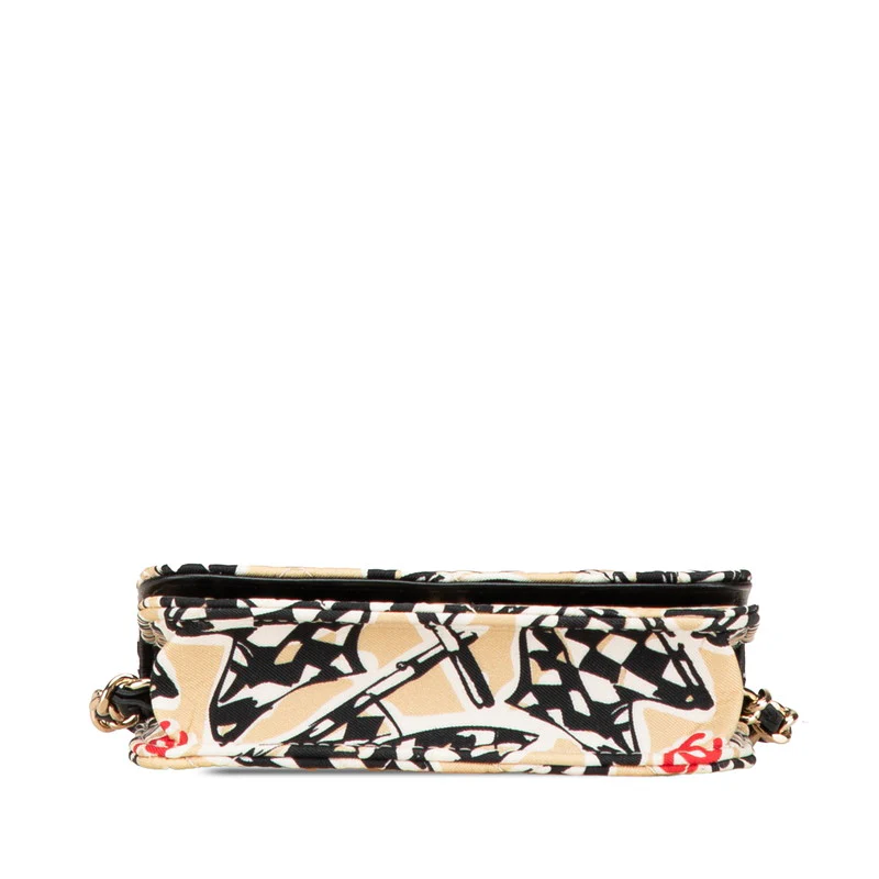 Chanel Canvas Leather Mini Chain Shoulder Bag