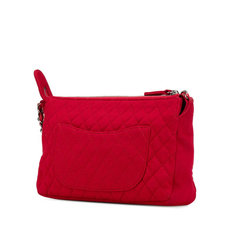 Chanel Cotton Shoulder Bag Red