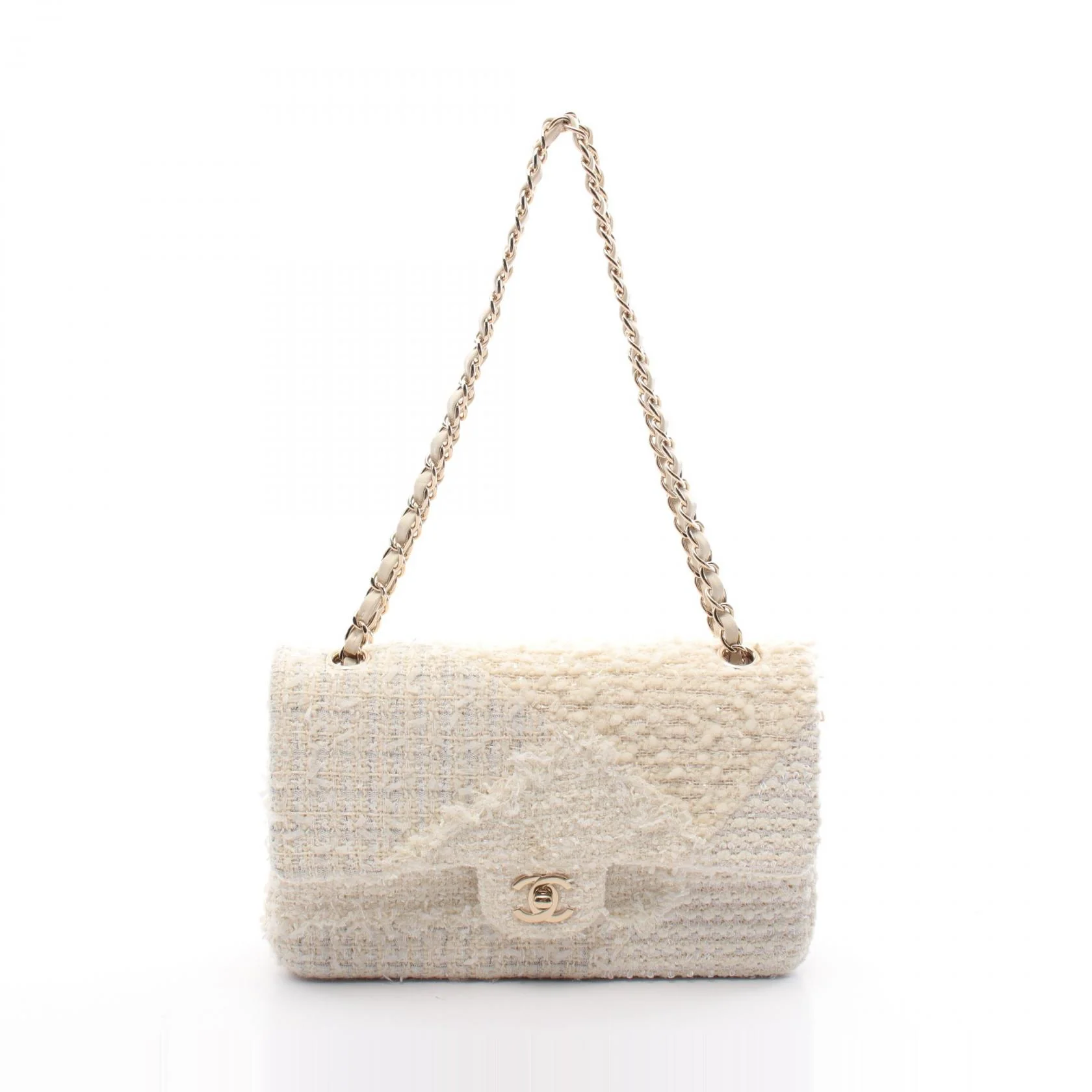 Chanel Matelasse W Flap Shoulder Bag Fabric