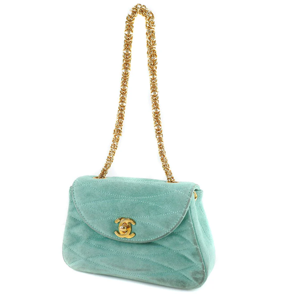 Chanel Suede Chain Handbag Vintage